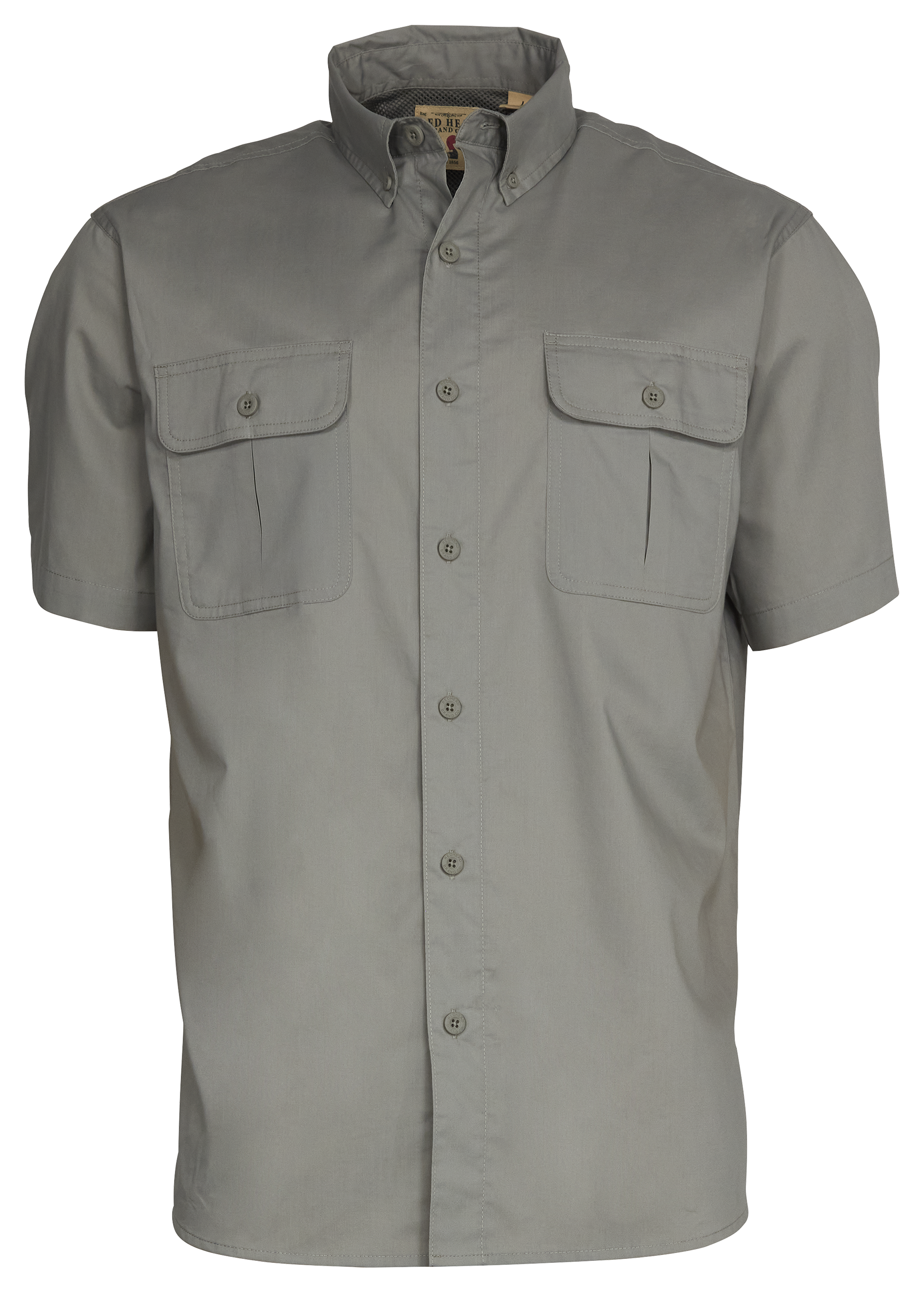 RedHead Spring River Vented Back Solid Short-Sleeve Shirt for Men - Gray -  - 3464564 - Fishing When the mercury rises and your outdoor adventure  sku 3464564
