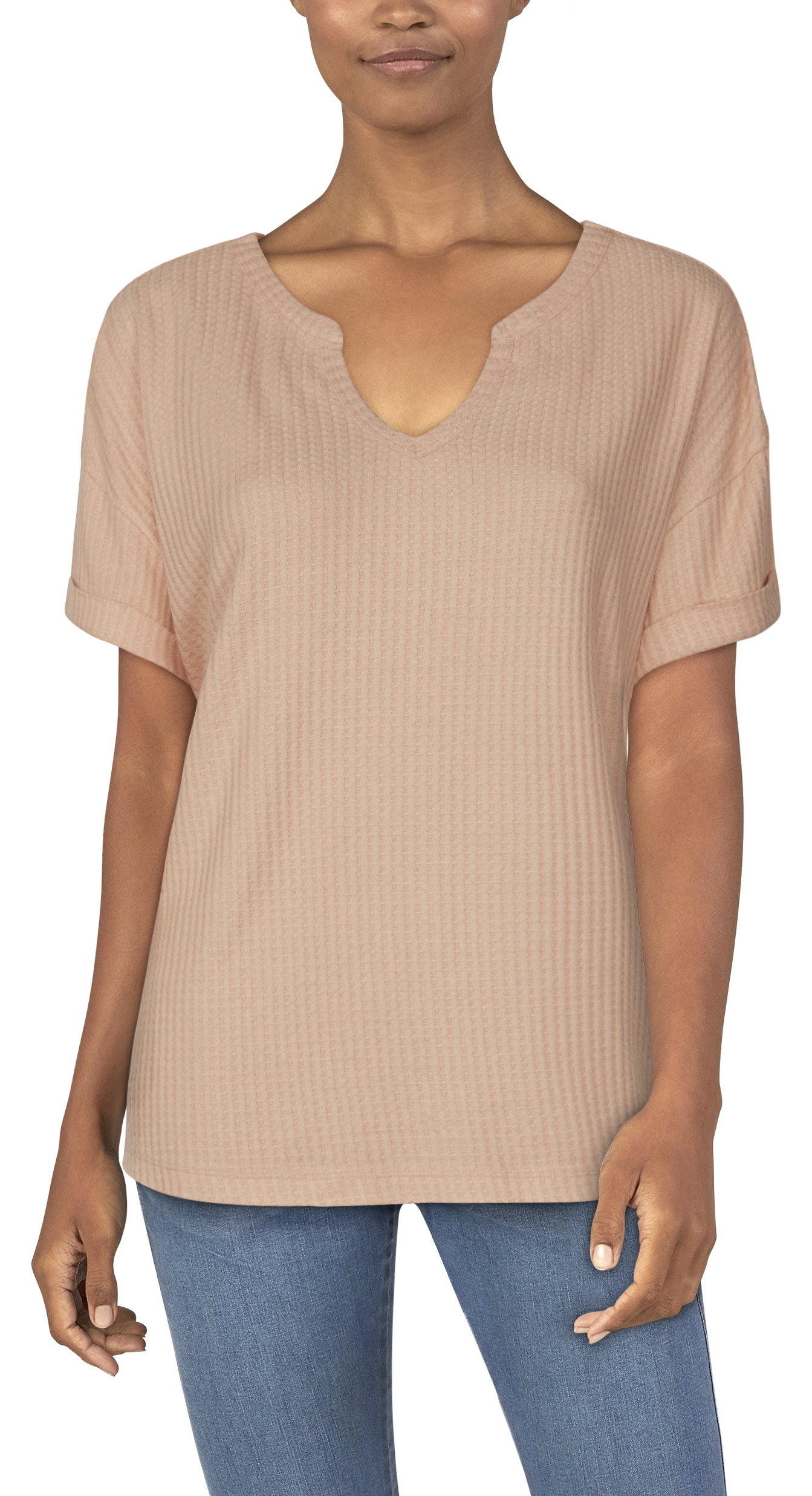 Natural Reflections Brush Creek Waffle Short-Sleeve Shirt for Ladies - Almo - 3464988 - Fishing Classic and simply beautiful, the Natural Reflecti sku 3464988