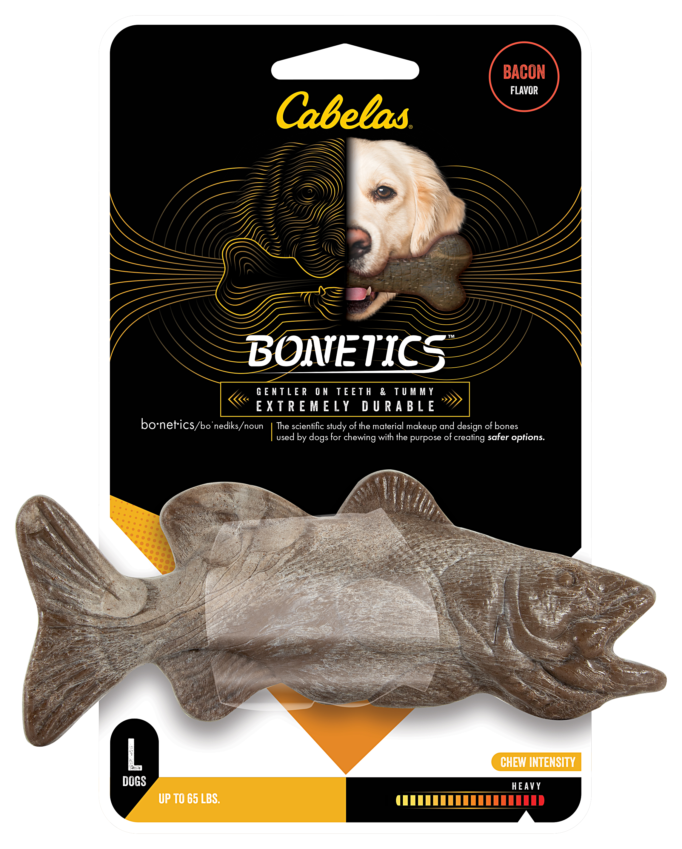 Cabela's Bonetics Large Bacon-Flavored Grouper Chew Toy for Dogs - Cabela's