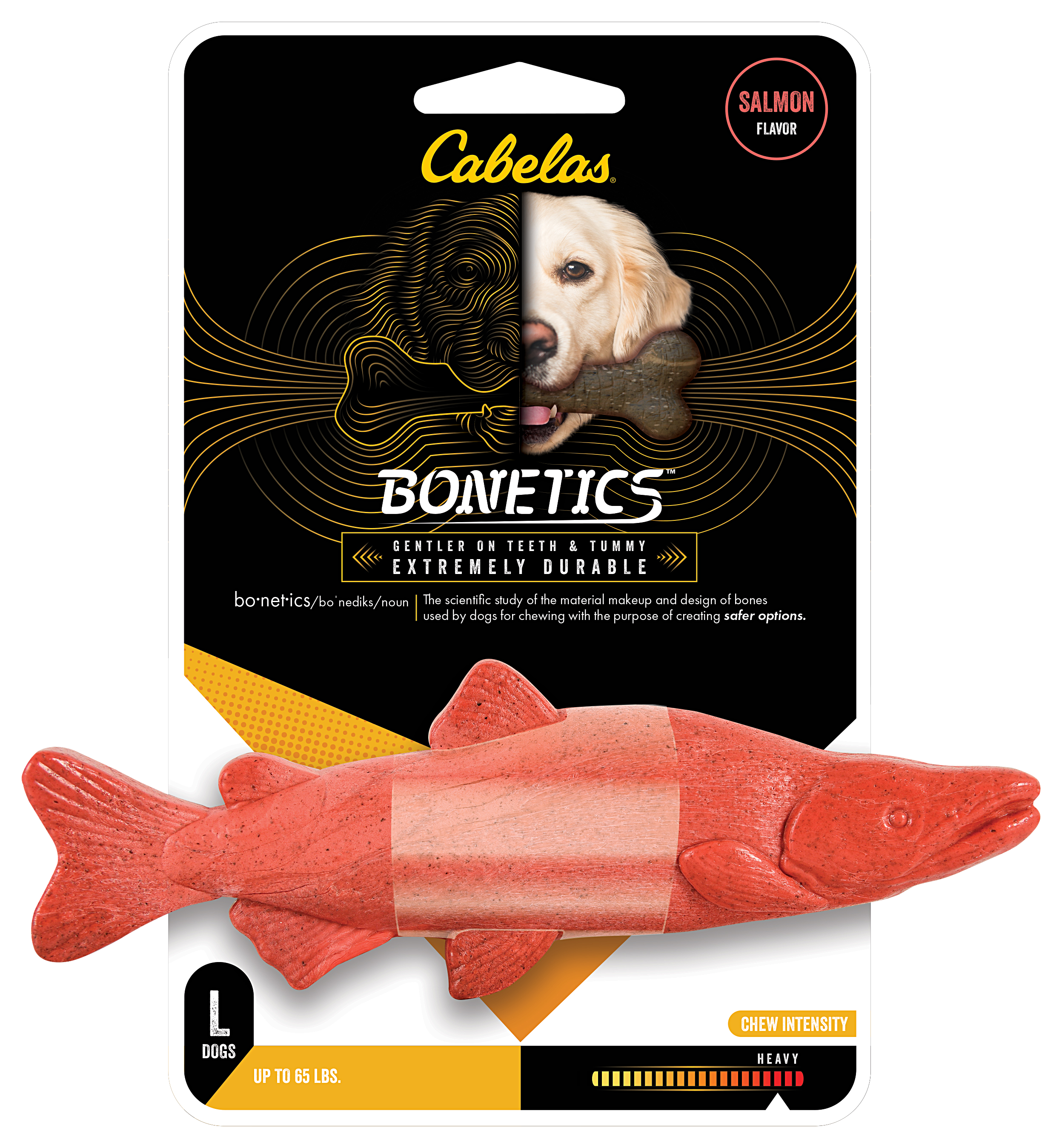 Cabela's Bonetics Large Salmon-Flavored Fish Chew Toy for Dogs - Cabela's