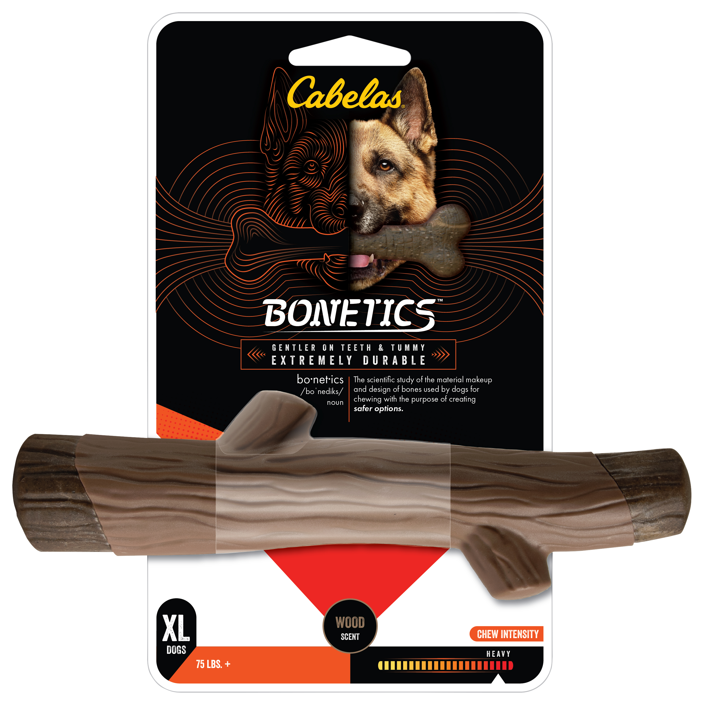 Cabela's Bonetics Wood-Scented Stick Chew Toy for Dogs - XL - Cabela's