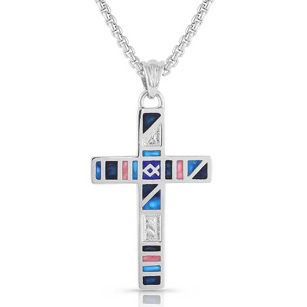 Montana Silversmiths Wrangler Legends Denim Petite Cross Necklace - 3466630 - Fishing The Montana Silversmiths Wrangler Legends Denim Pe sku 3466630