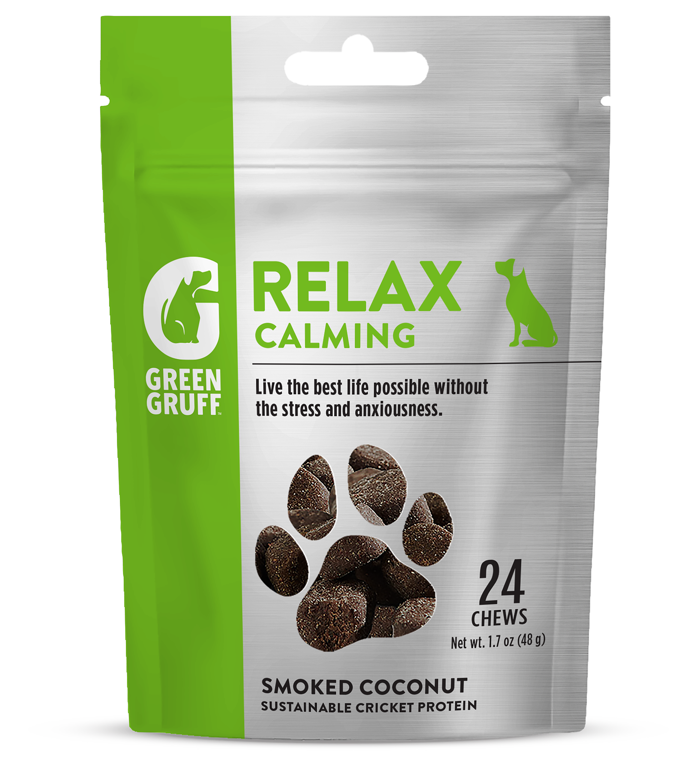 Green Gruff RELAX Calming Soft Chews for Dogs - 24 Count