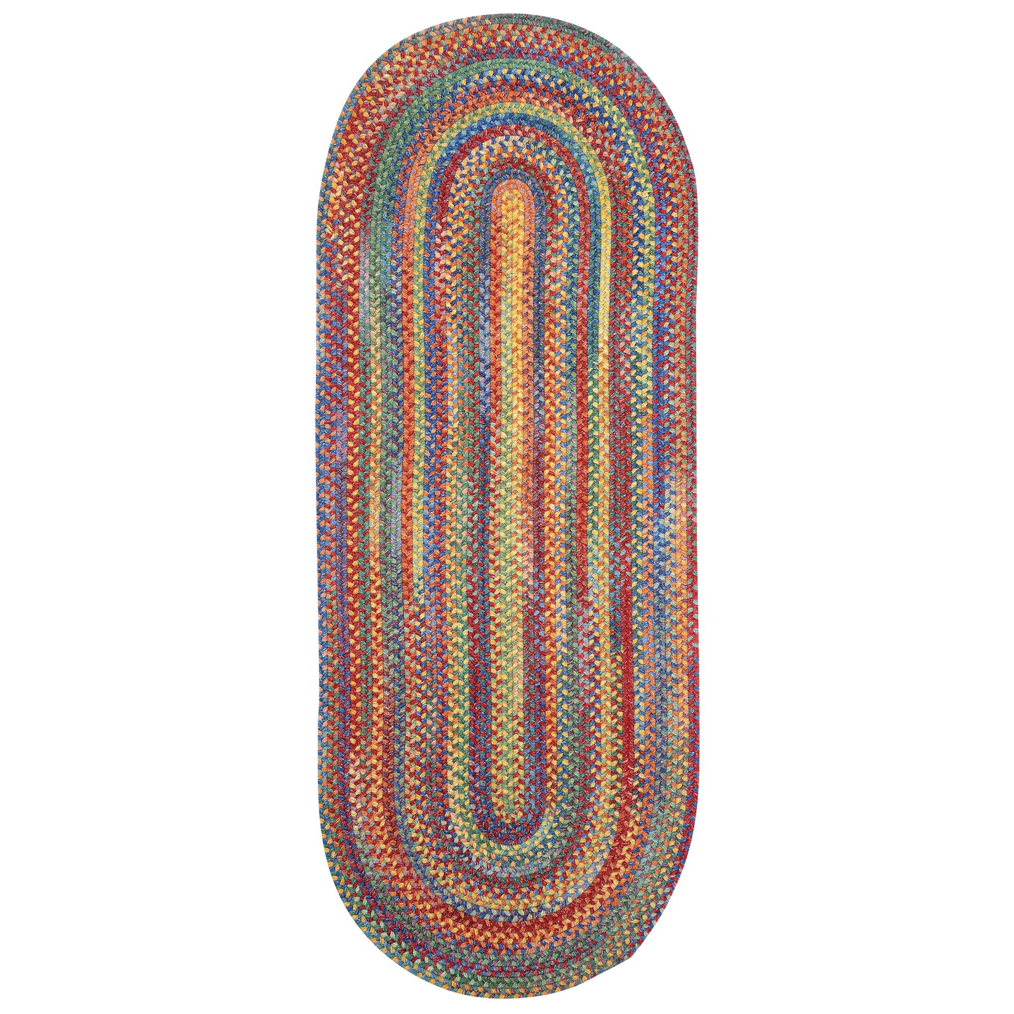 Image of Capel Kill Devil Hill Wool-Blend Oval Area Rug - Bright Multi - 27' x 9'