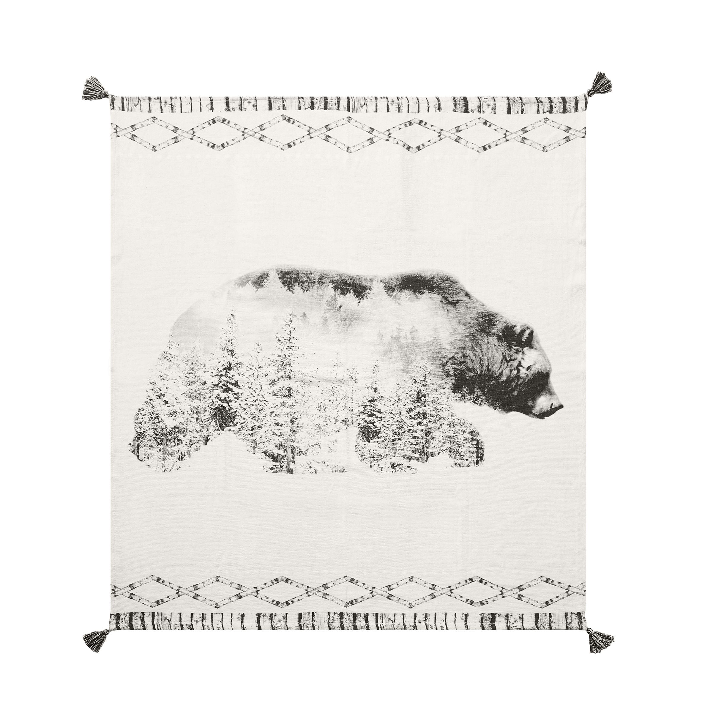 Image of C&ampF Home Bear Forest Printed Throw Blanket