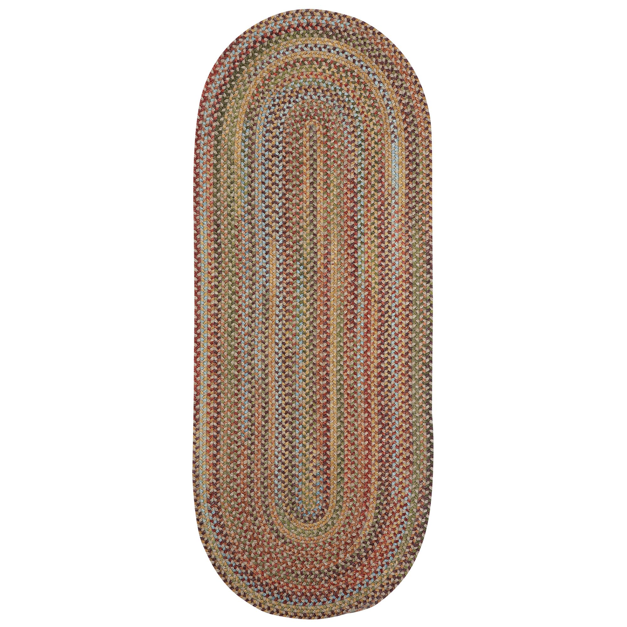 Image of Capel Kill Devil Hill Wool-Blend Oval Area Rug - Dusty Multi - 27' x 9'