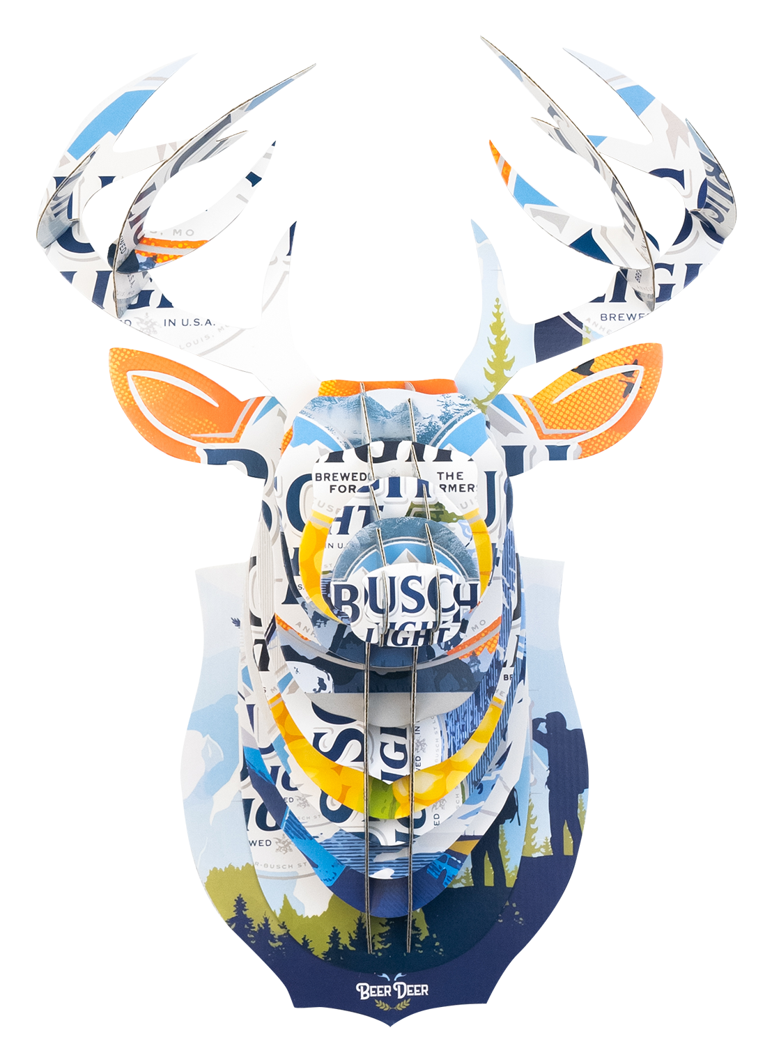 Beer Deer Busch Light Limited-Edition Cardboard Box Deer Head Artwork