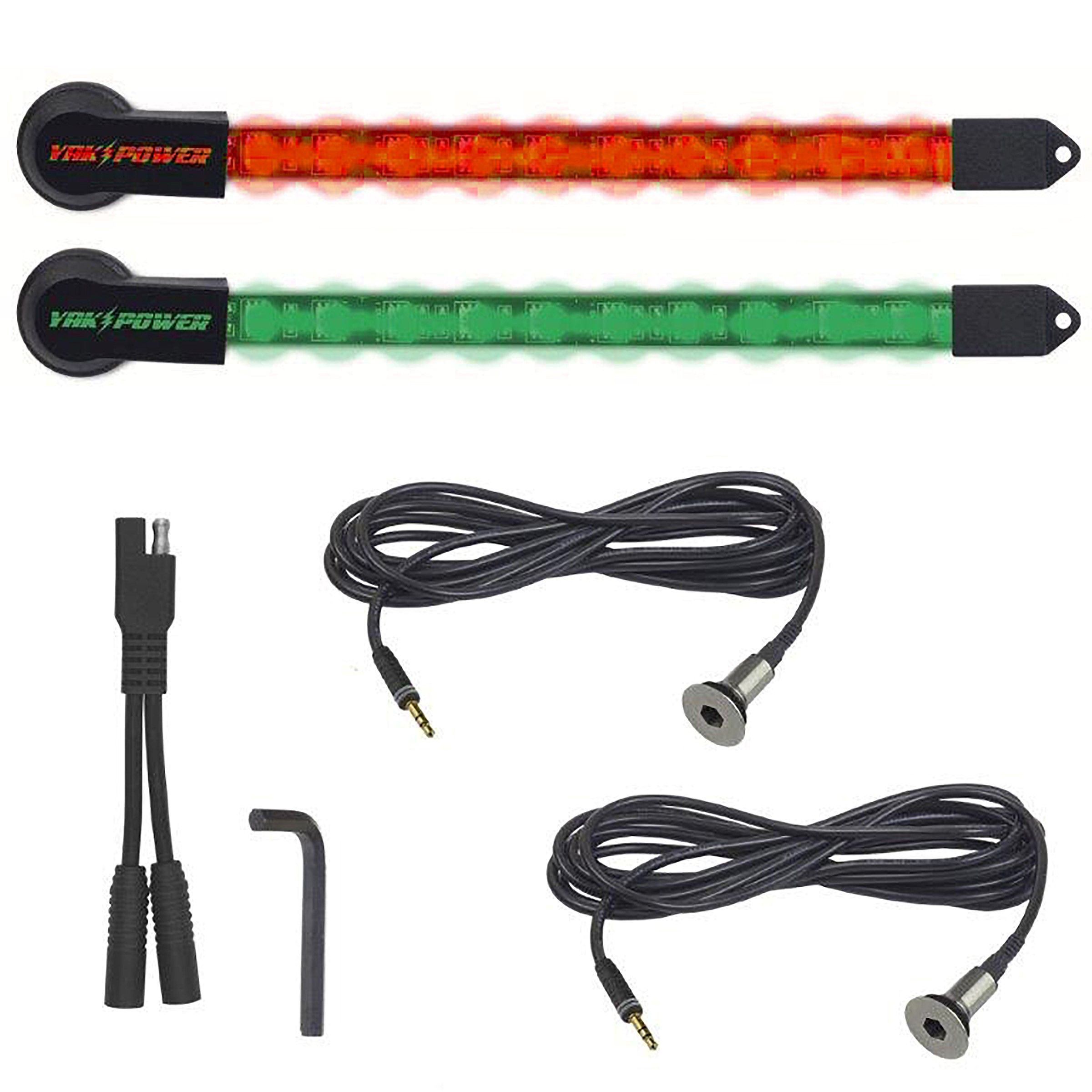 Image of Yak-Power 2-Piece LED Kayak Lights Kit - Red/Green 10'