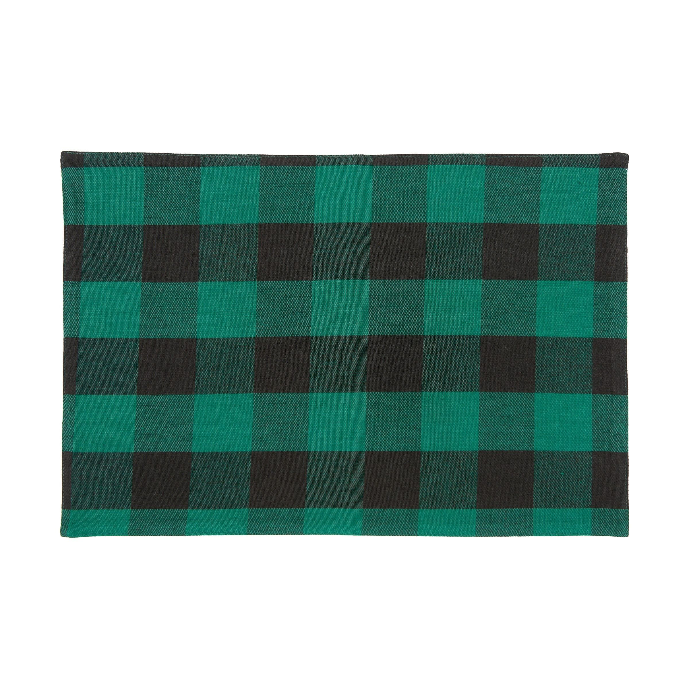 Image of C&ampF Home Franklin Placemats - Spruce &Black