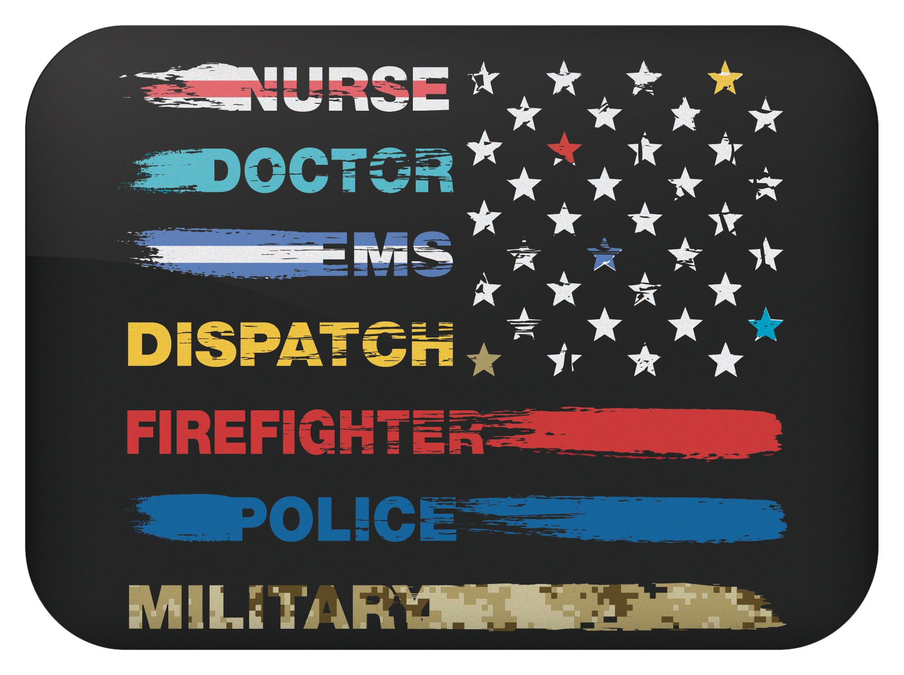 Everyone Loves Buttons First Responder Flag Souvenir Magnet