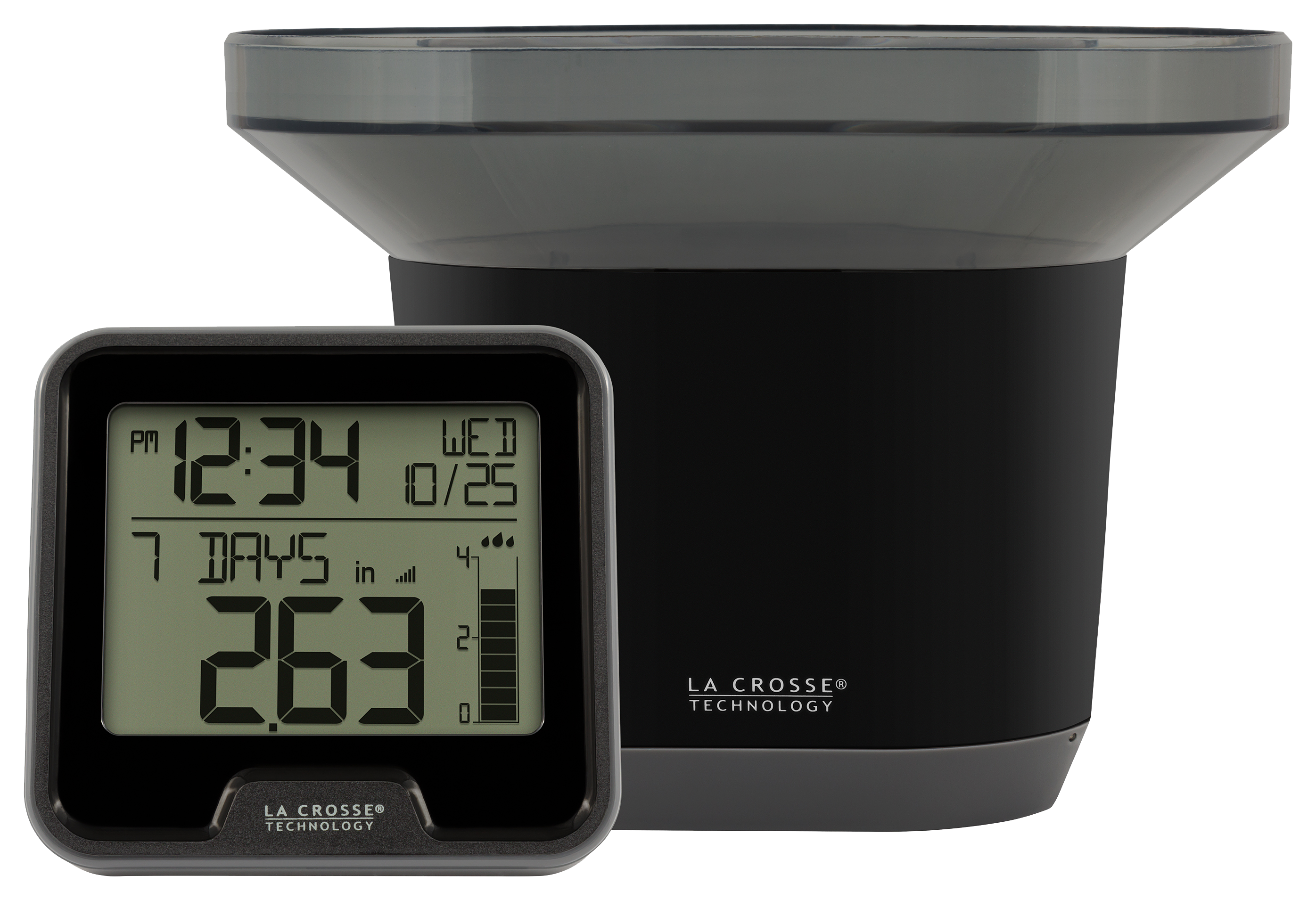 La Crosse Technology Wireless Digital Rain Gauge with Indoor Temperature