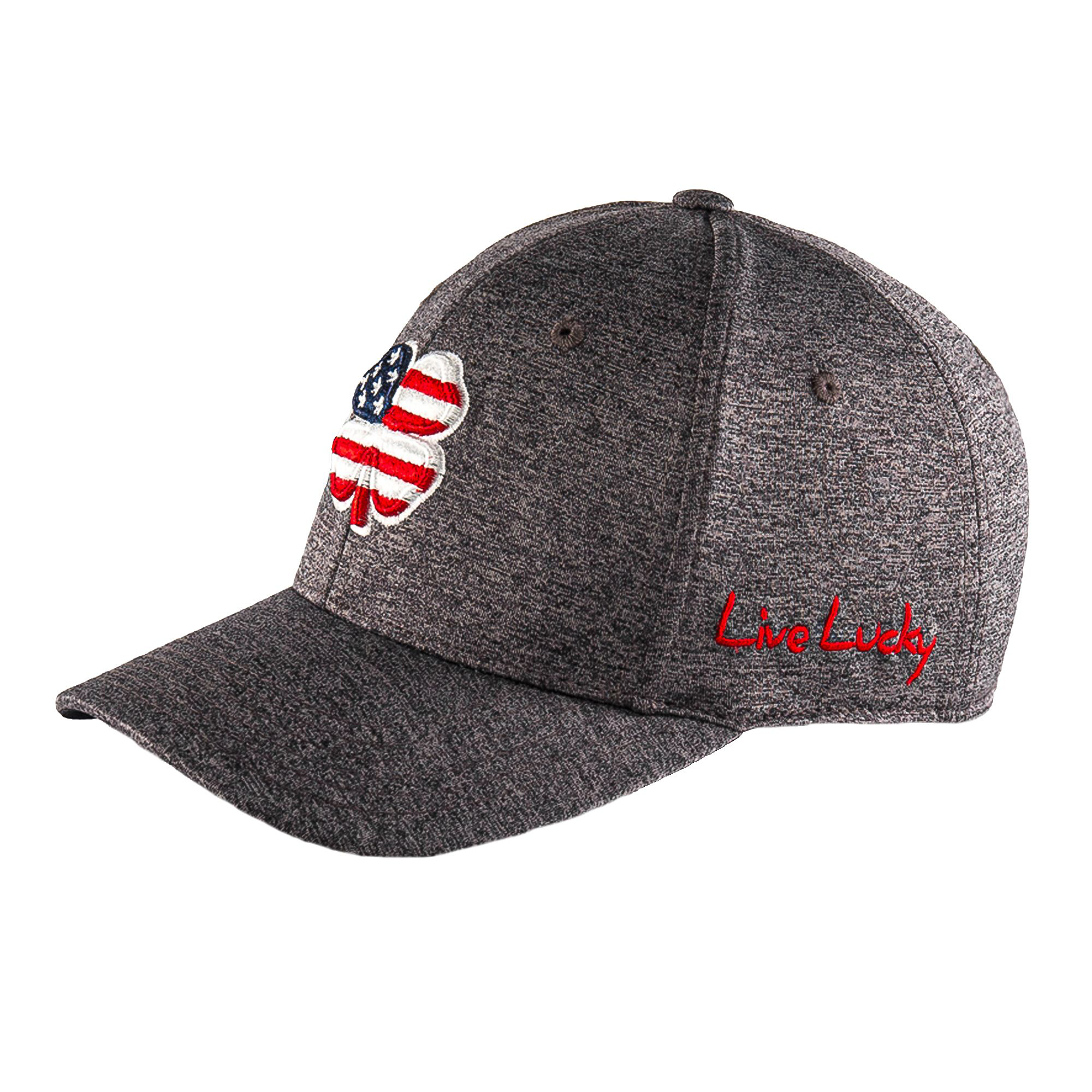 Black Clover USA Flag Patch Heather Cap - S/M