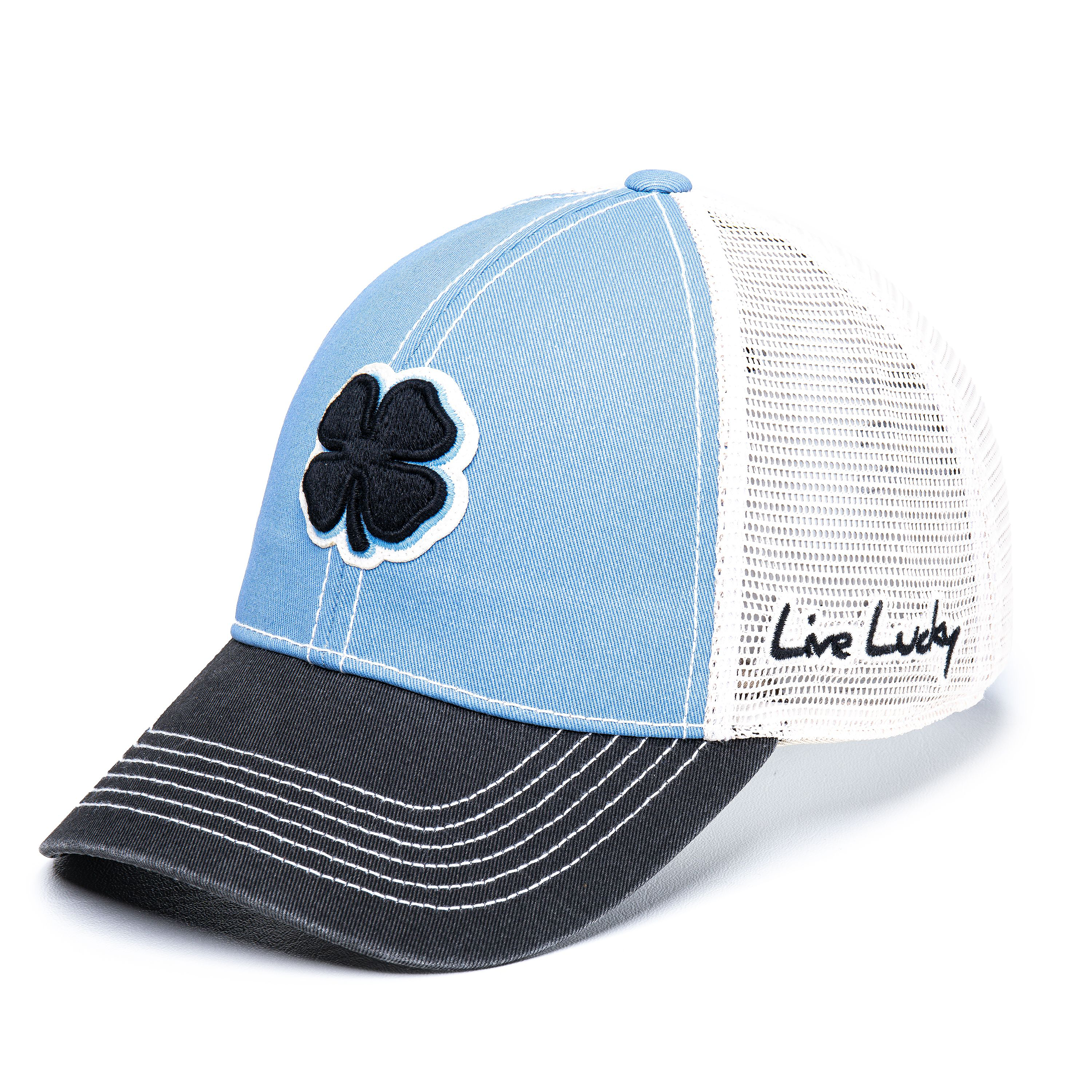 Black Clover 2-Tone Vintage 19 Mesh-Back Cap - Blue/Black/Ivory