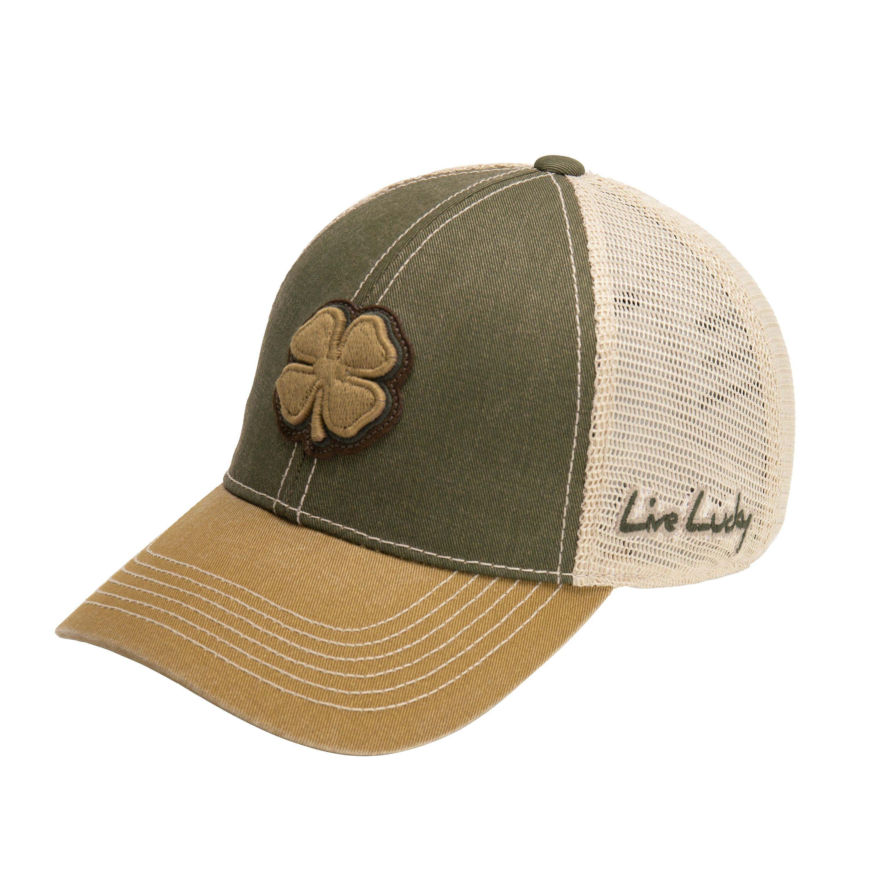 Black Clover 2-Tone Vintage 19 Mesh-Back Cap - Olive/Mustard/Stone