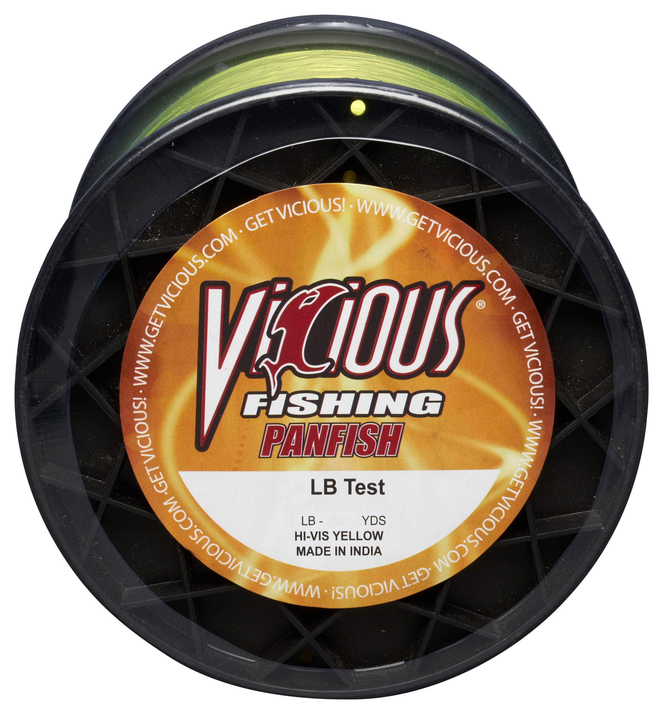 Vicious Fishing Panfish Lo-Vis Monofilament Fishing Line - Hi-Vis Yellow - 15000 Yards 2 lb.