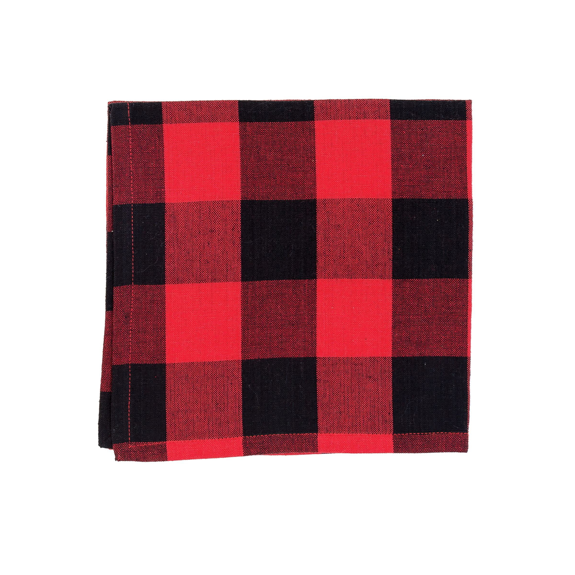 Image of C&ampF Home Franklin Checkered Plaid Napkin 6-Piece Set - Black/Red