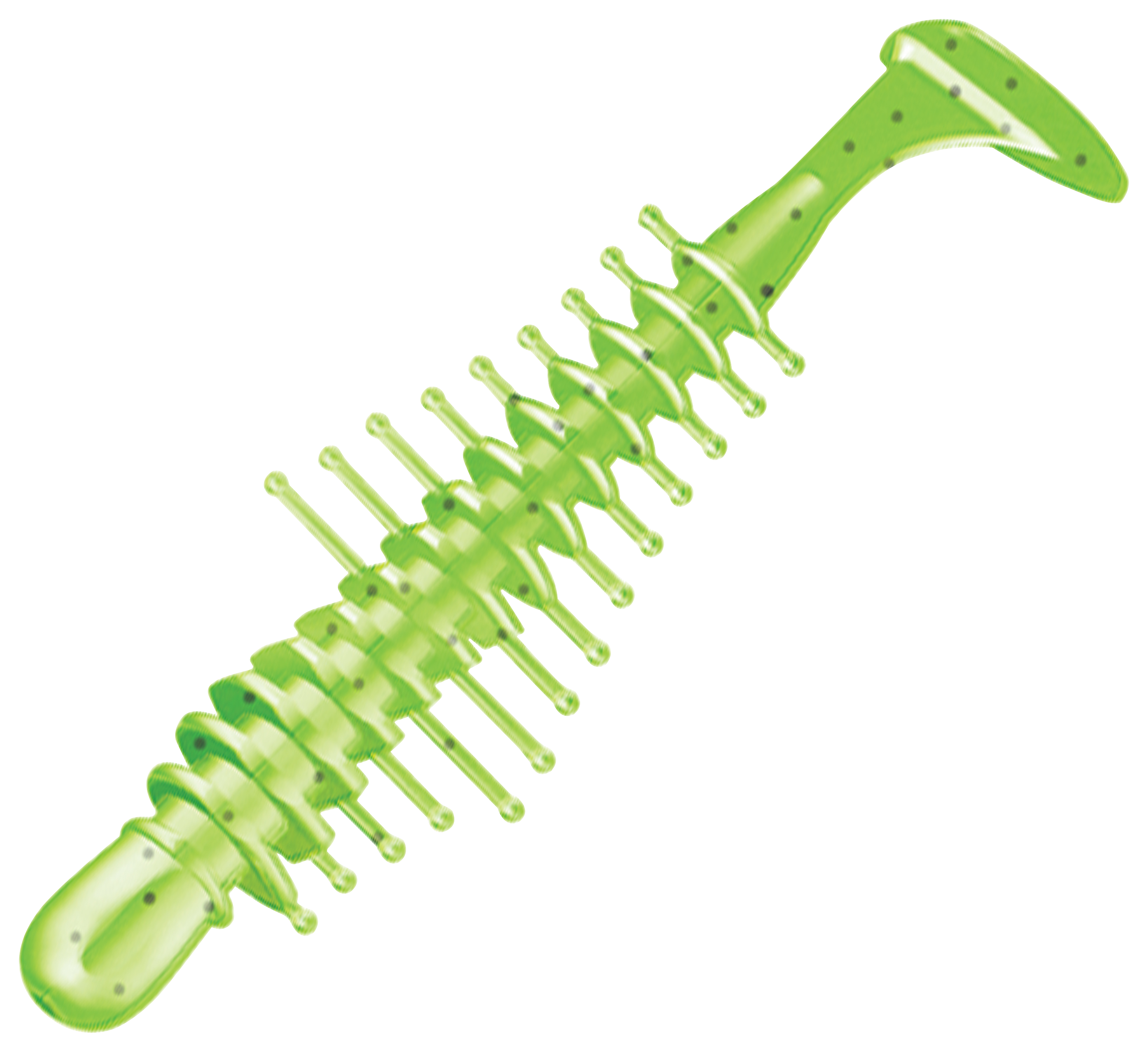 3501999 Kalins Tickle Shad - Chartreuse Hologram - 2.8 sku 3501999