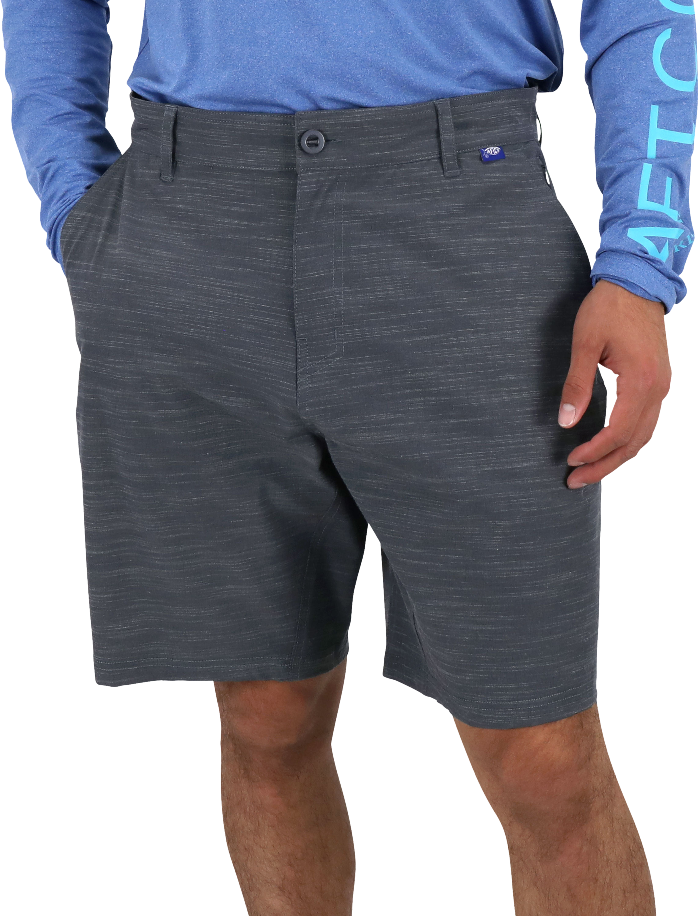 3502815 AFTCO 365 Hybrid Chino Shorts for Men - Charcoal - sku 3502815