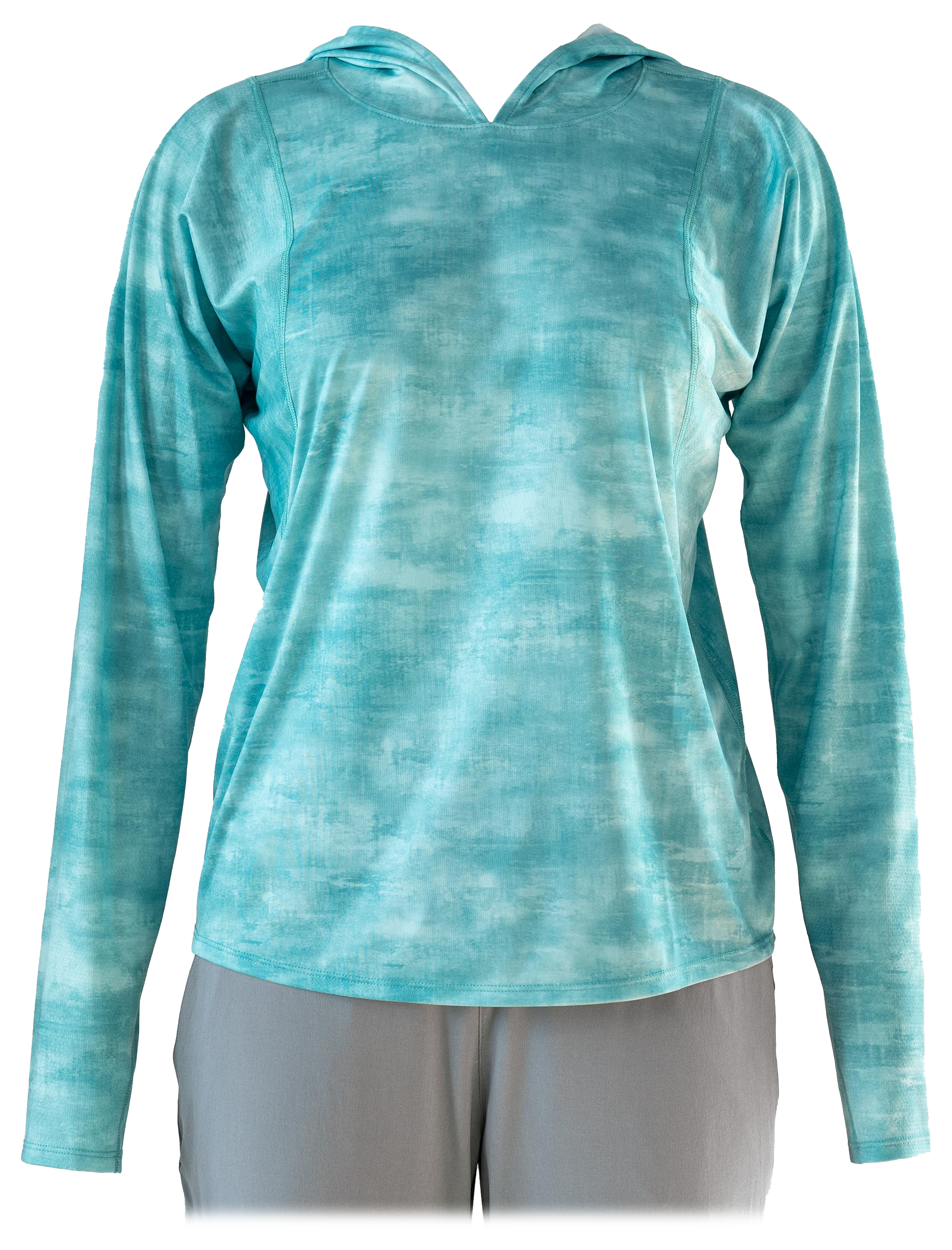 Image of Simms Challenger Long-Sleeve Solar Hoodie for Ladies - Gulf Blue Daze - XL