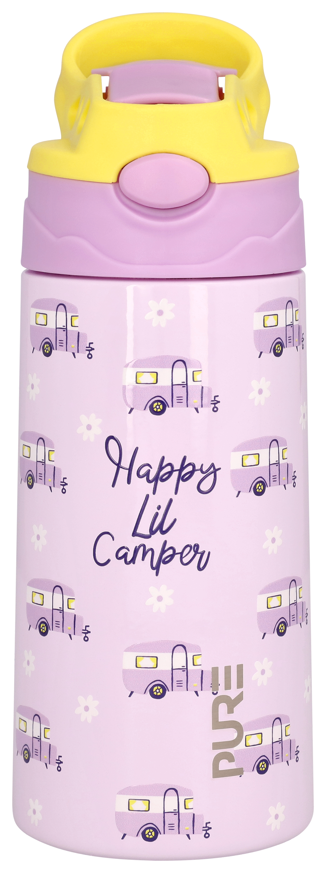 PURE Drinkware Happy Lil' Camper Stainless Steel Flip Switch Tumbler