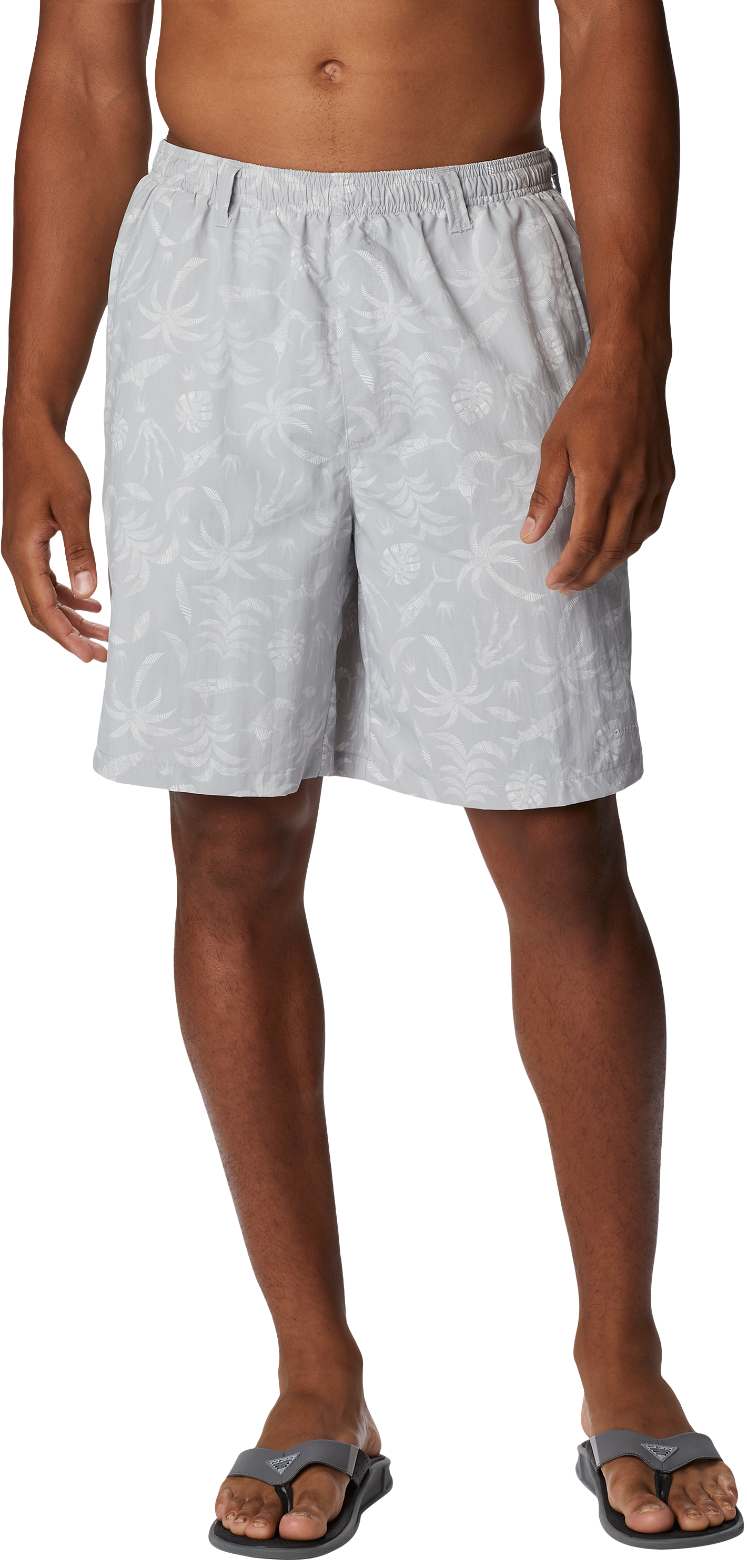 Image of Columbia Super Backcast Swim Shorts for Men - Cool Grey Reel Shores - 2XL - 6″