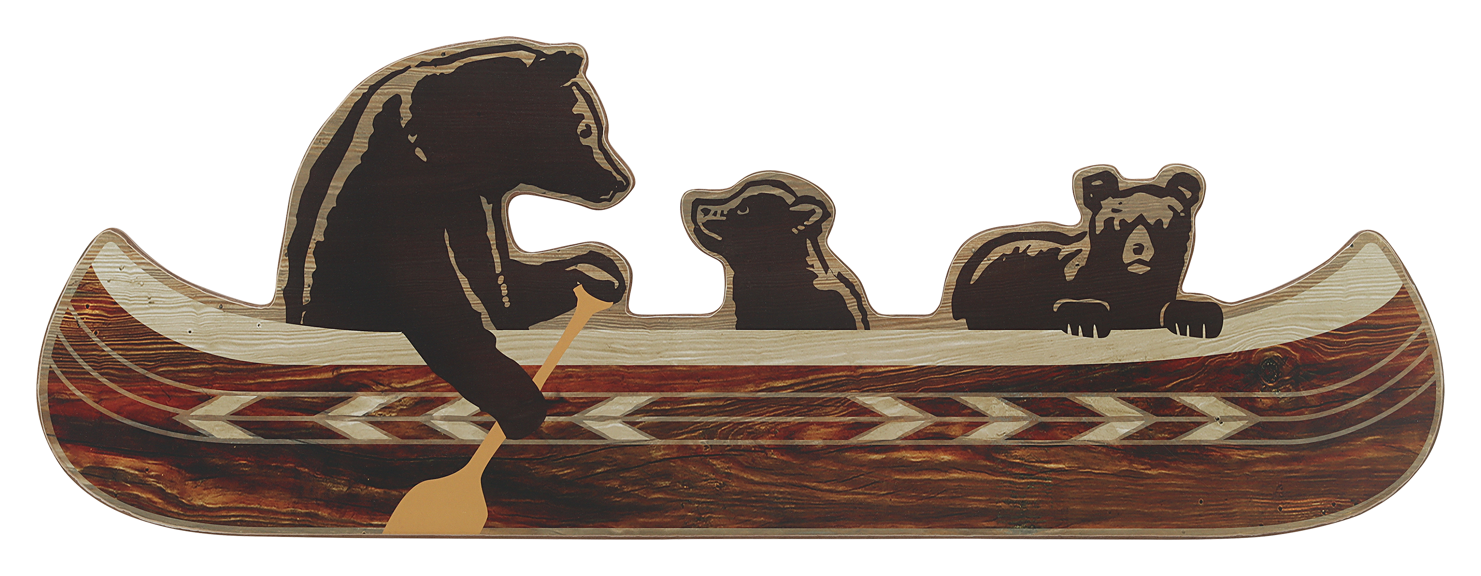 Open Road Brands Open Road Brands Bears in Canoe Wood Wall Decor - $14.99 at Cabela's Program