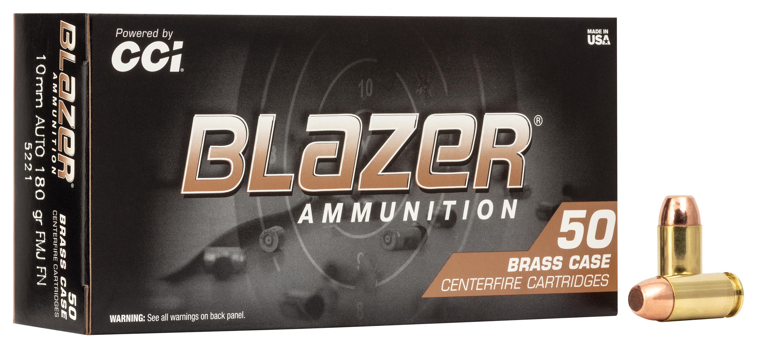 CCI Blazer 10mm 180 Grain FMJ Handgun Ammo