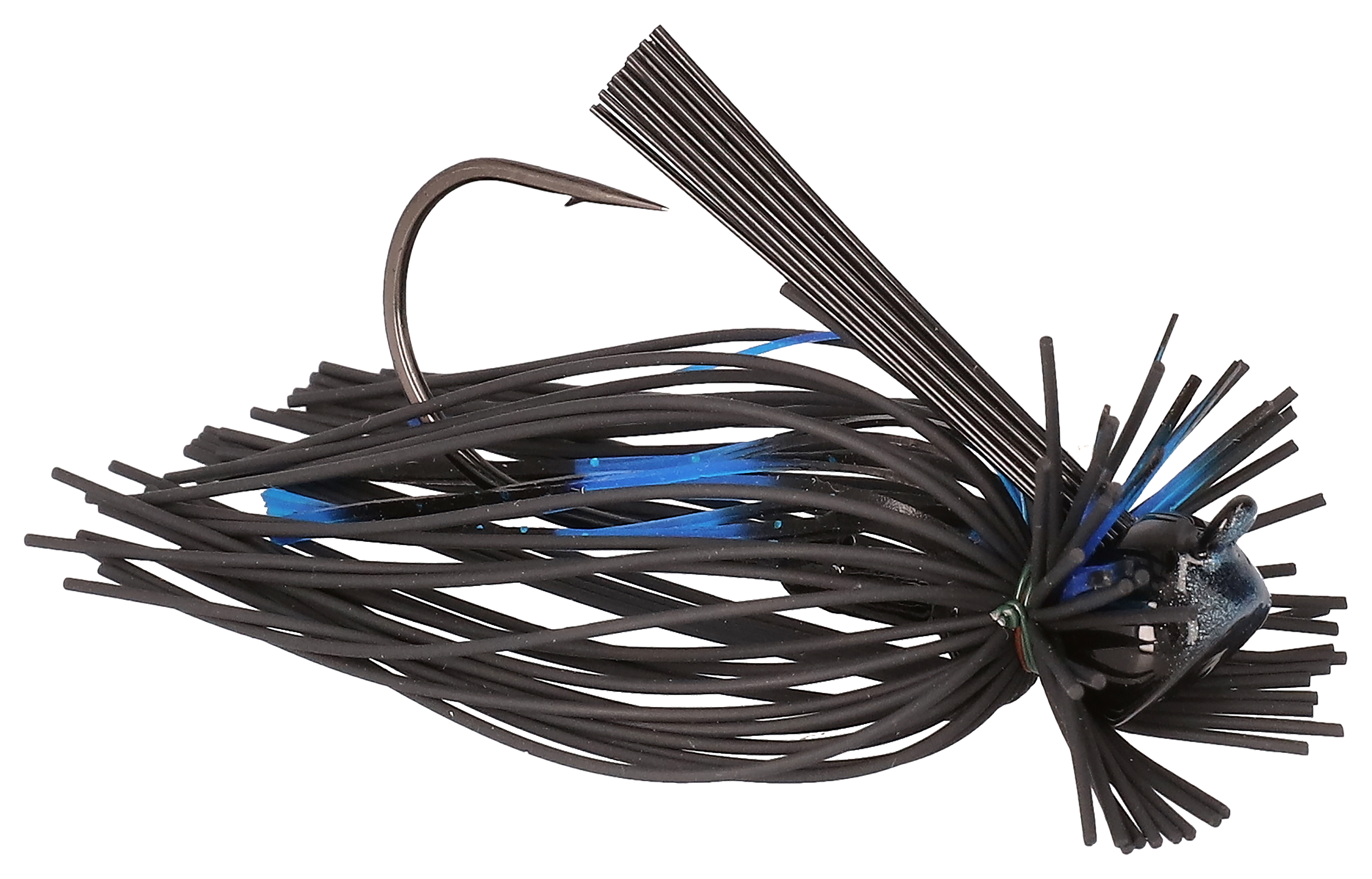 Greenfish Tackle Itty Bitty Finesse Living Rubber Jig - 5/16 oz. - Black/Bl