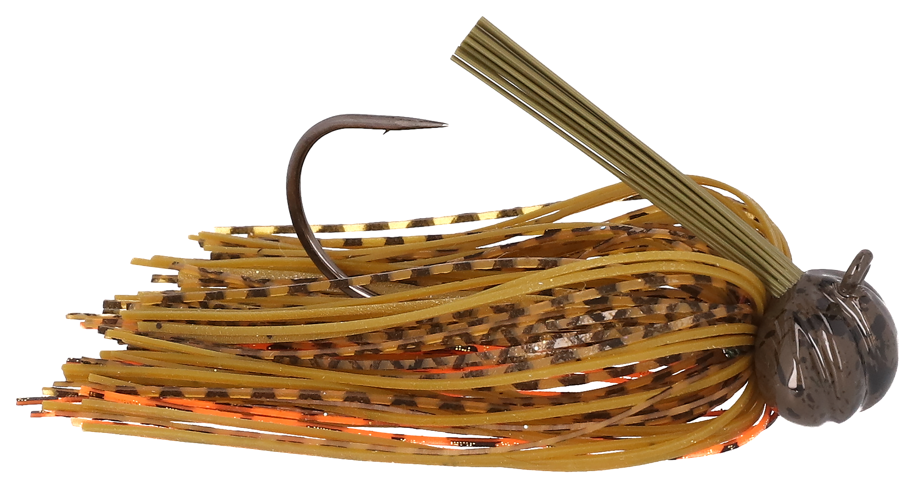 Greenfish Tackle Crawball Hand-Tied Silicone Skirt Jig - 1/2 oz. - Pumkpin 