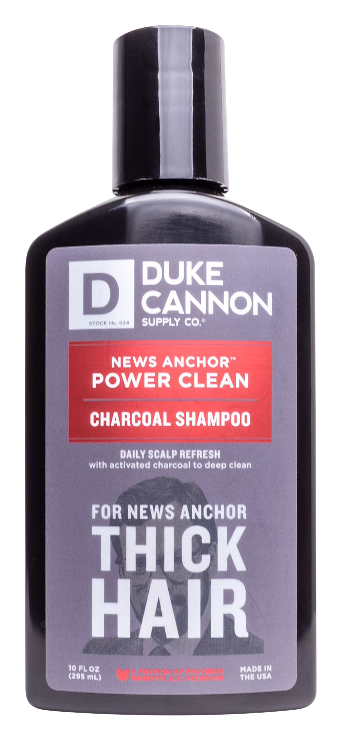 Duke Cannon Supply Co. News Anchor Power Clean Charcoal Shampoo