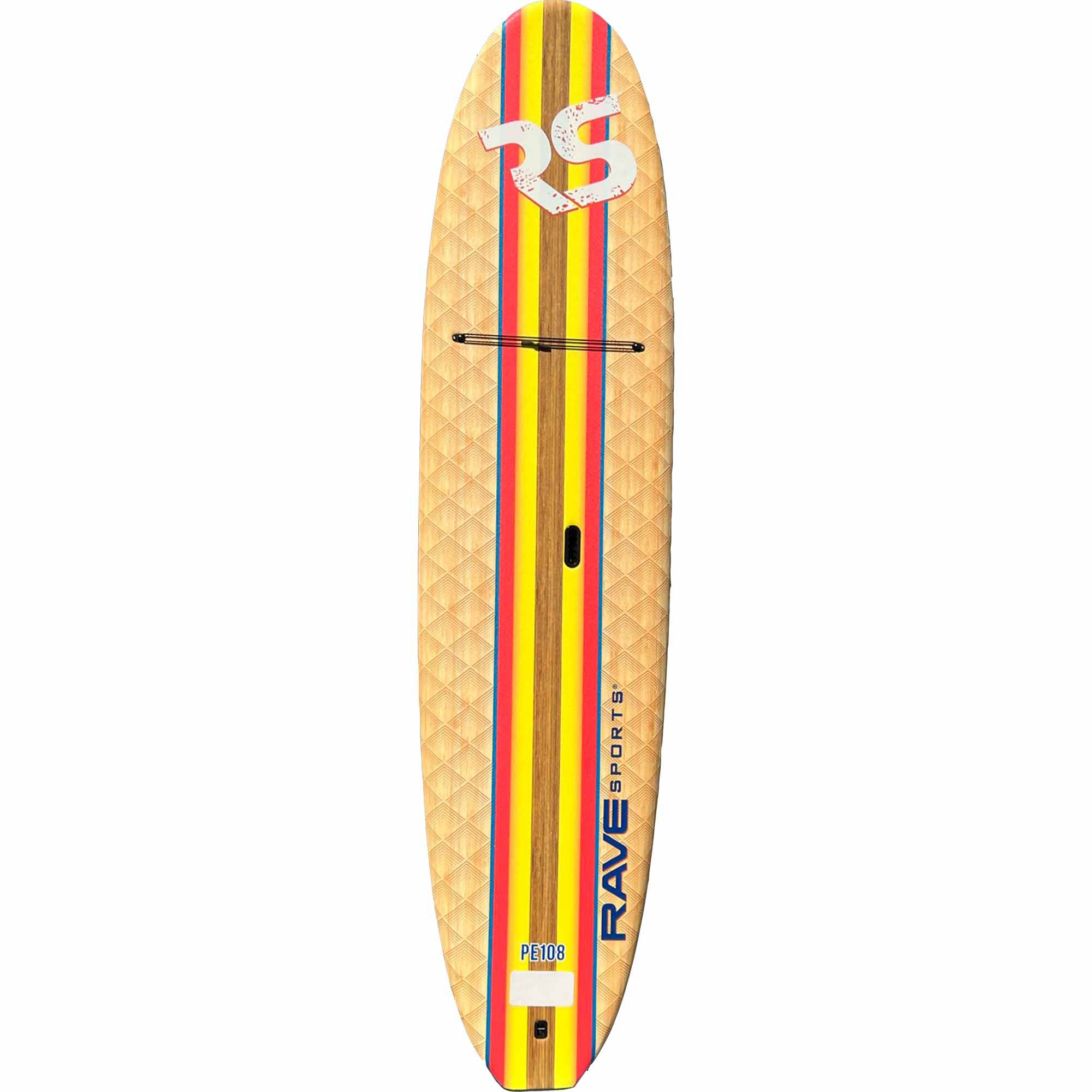 RAVE Sports Bamboo Soft Top Stand-Up Paddleboard with Paddle and Leg Leash