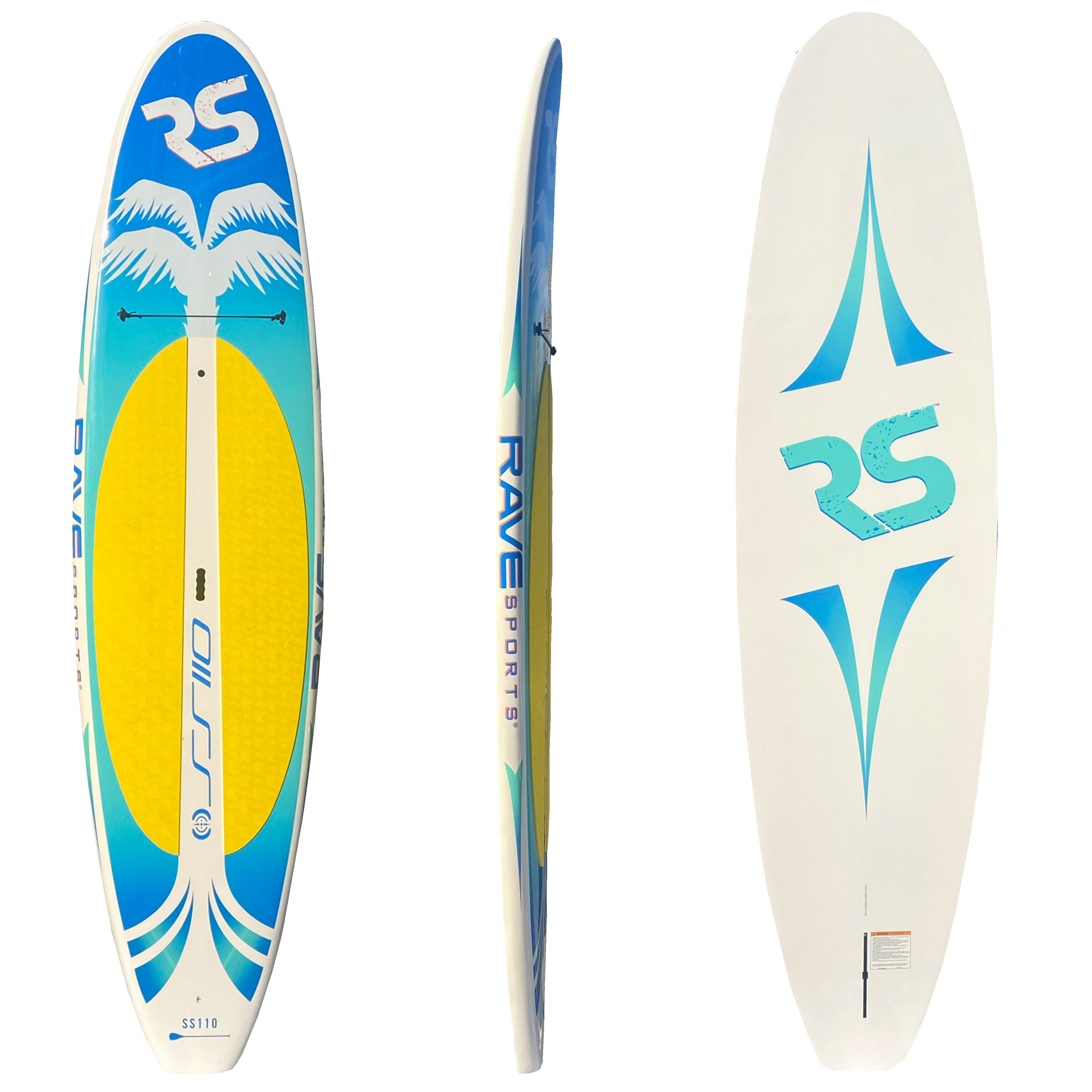 RAVE Sports Shoreline Palm Series SS110 SUP Stand-Up Paddleboard - Ocean Pa