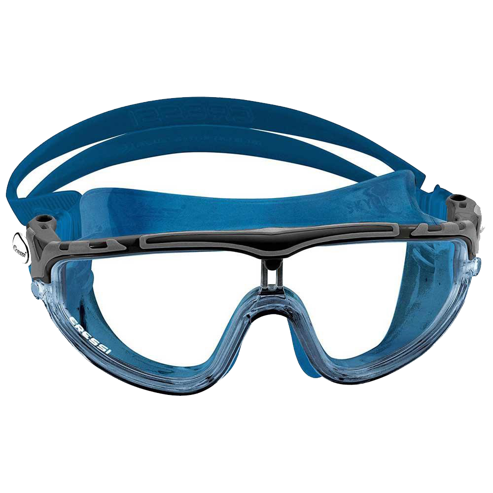 Image of Cressi Skylight Wide View Swim Mask - Blue/Black/Grey