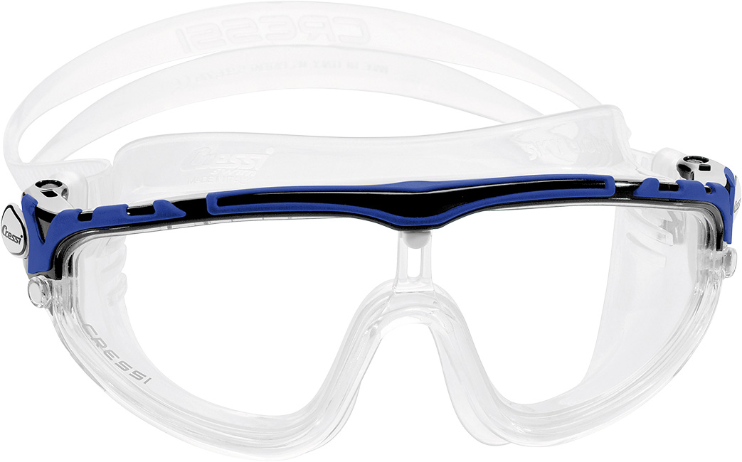 Image of Cressi Skylight Wide View Swim Mask - Clear/Black/Blue