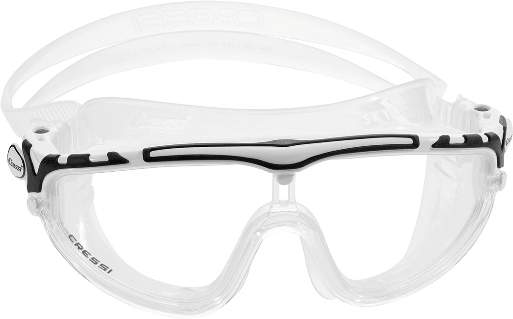 Image of Cressi Skylight Wide View Swim Mask - Clear/White/Black