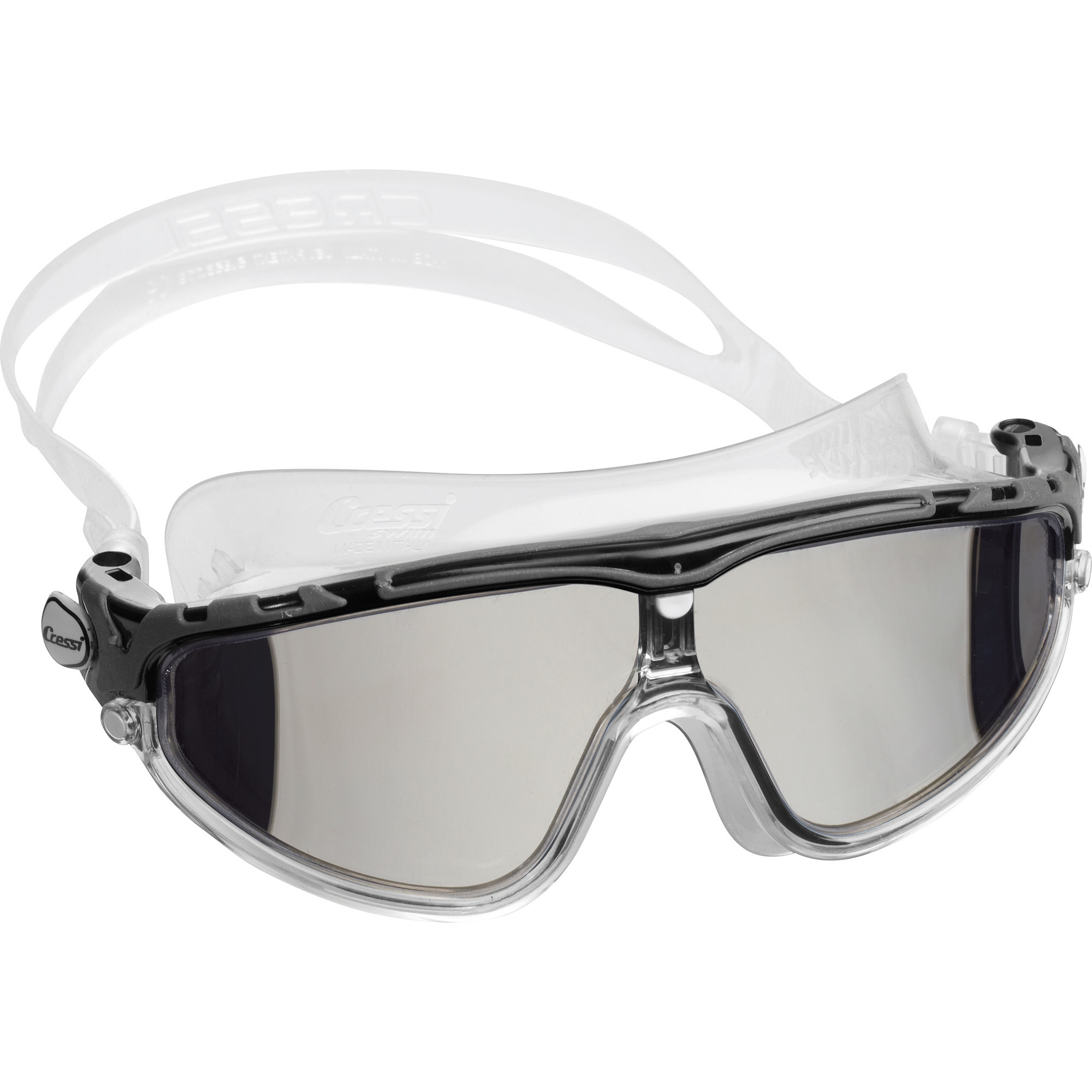 Image of Cressi Skylight Wide View Swim Mask - Clear/Black/Grey Mirror