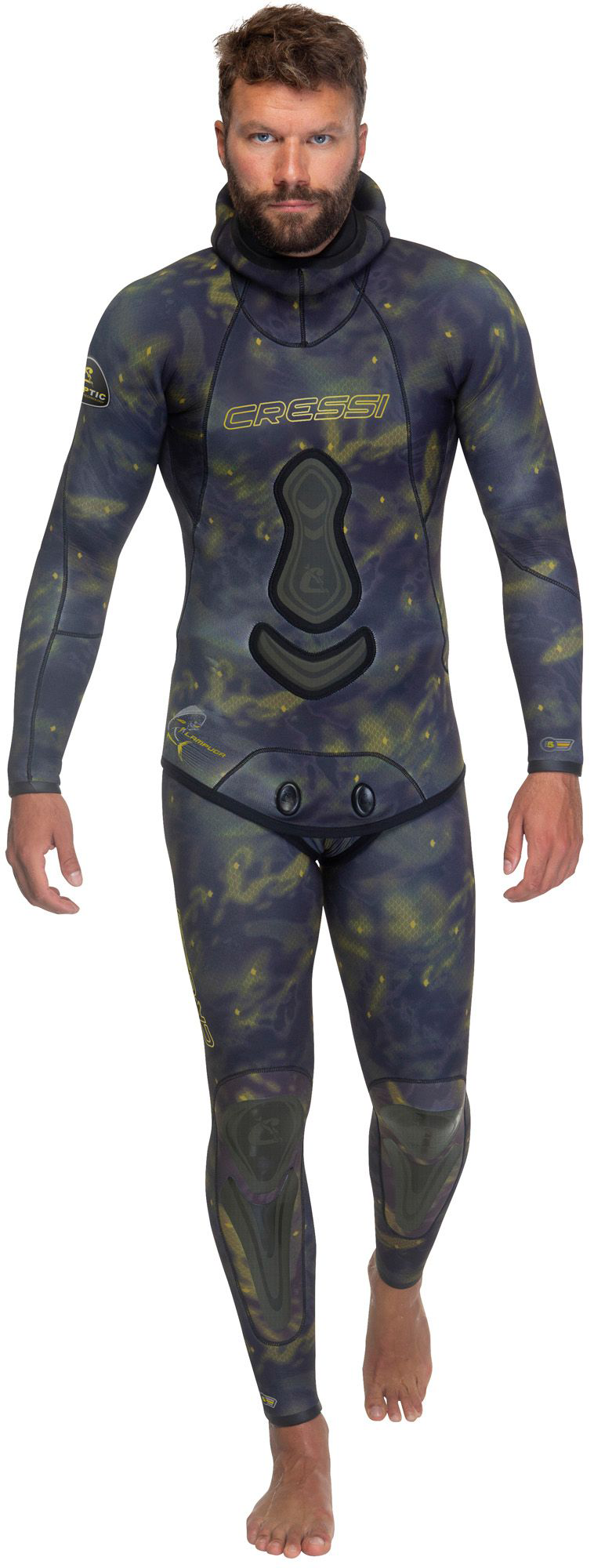 Cressi Lampuga 5mm 2-Piece Freediving Wetsuit - Pelagic Fish Camo