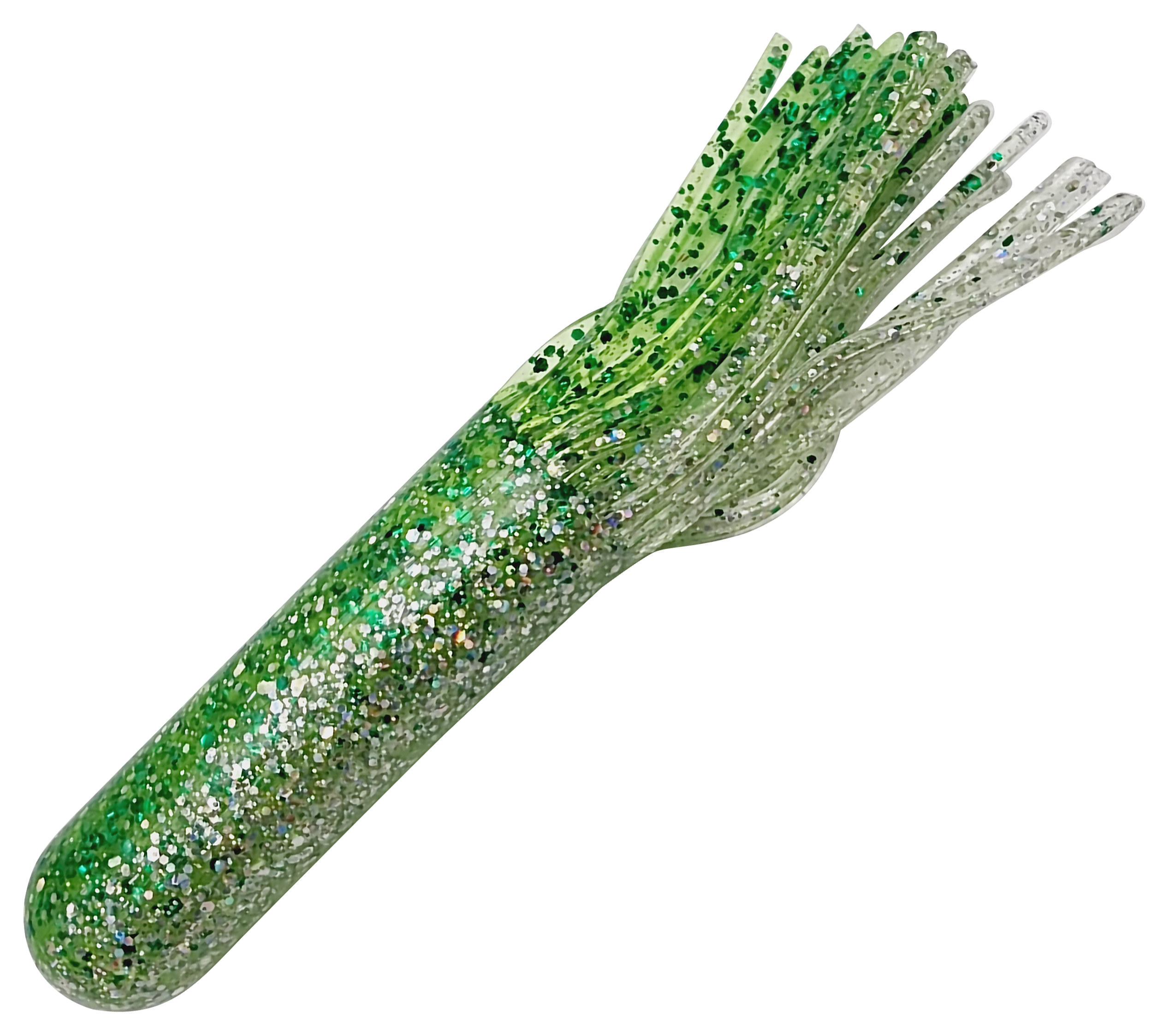 Neds Bait Box Mega Tube - 6-1/2 - Holographic Green Kokane