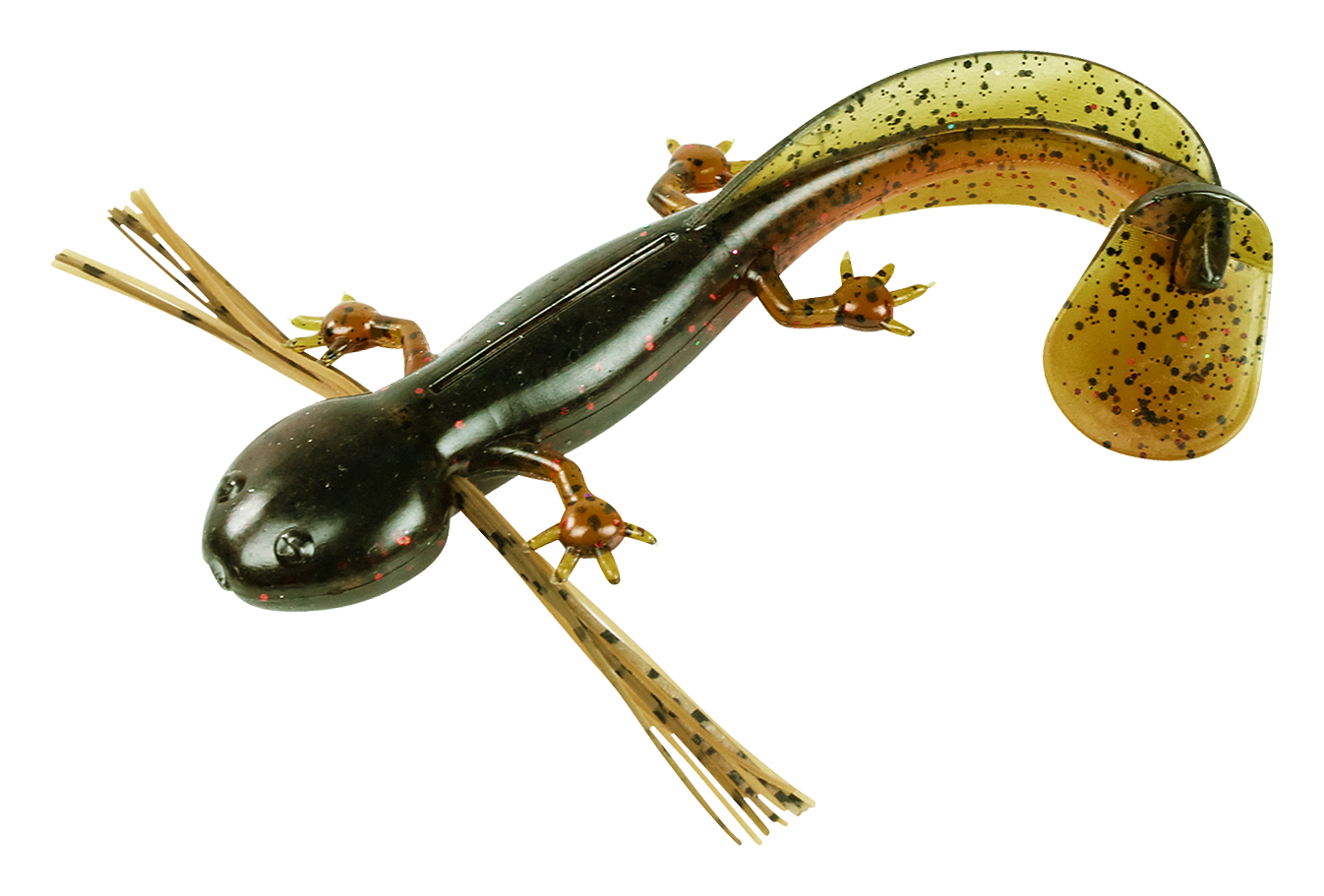 FishLab Slam-A-Mander - 4-1/2 - Green Pumpkin/Brown
