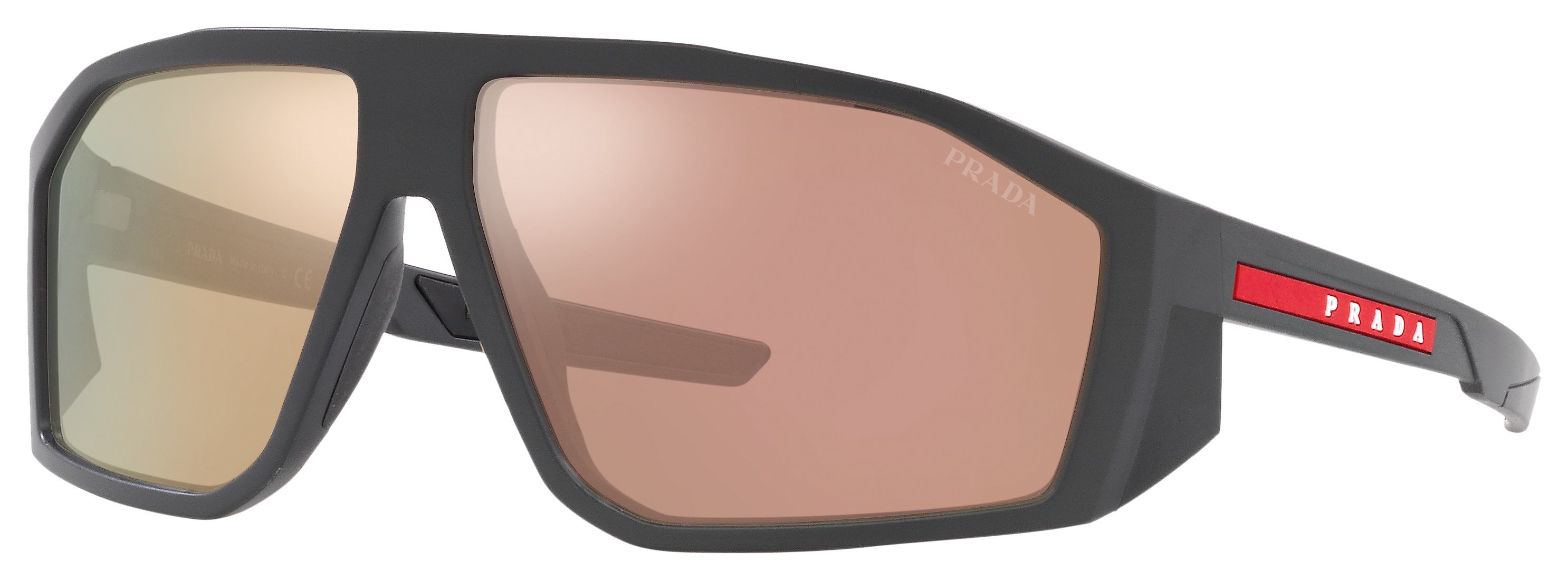 Prada Linea Rossa PS 08WS Sunglasses - Dark Brown Mirror/Matte Gray