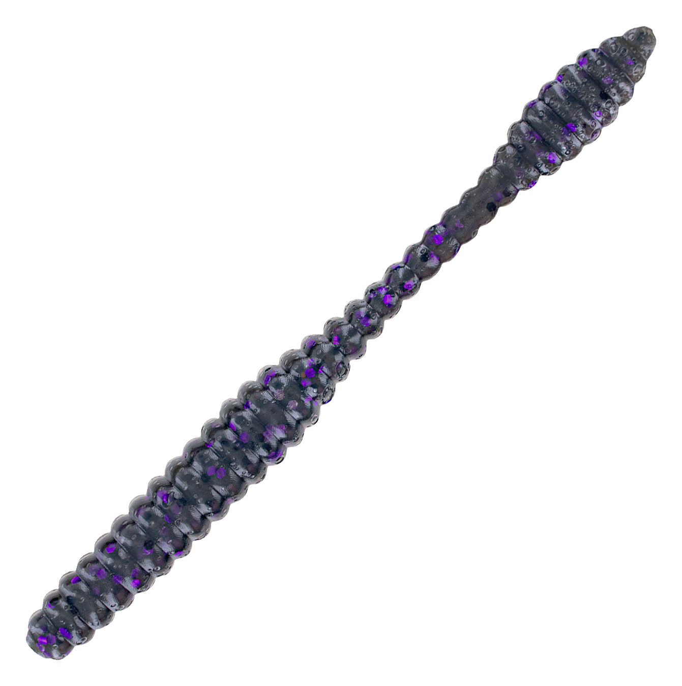 Image of Big Bite Baits Scentsation SoMolly Worm - 3.6″ - Smoke/Black Purple Flake