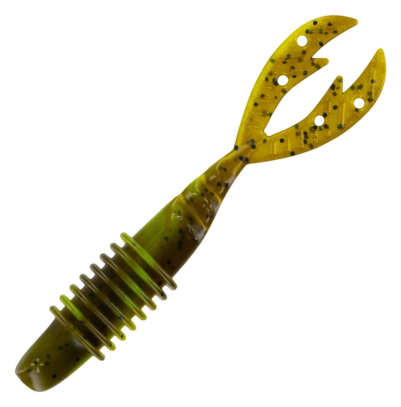 Image of Big Bite Baits Kamikaze Swimon Swimbait - 4-1/4″ - Green Pumpkin/Chartreuse Swirl