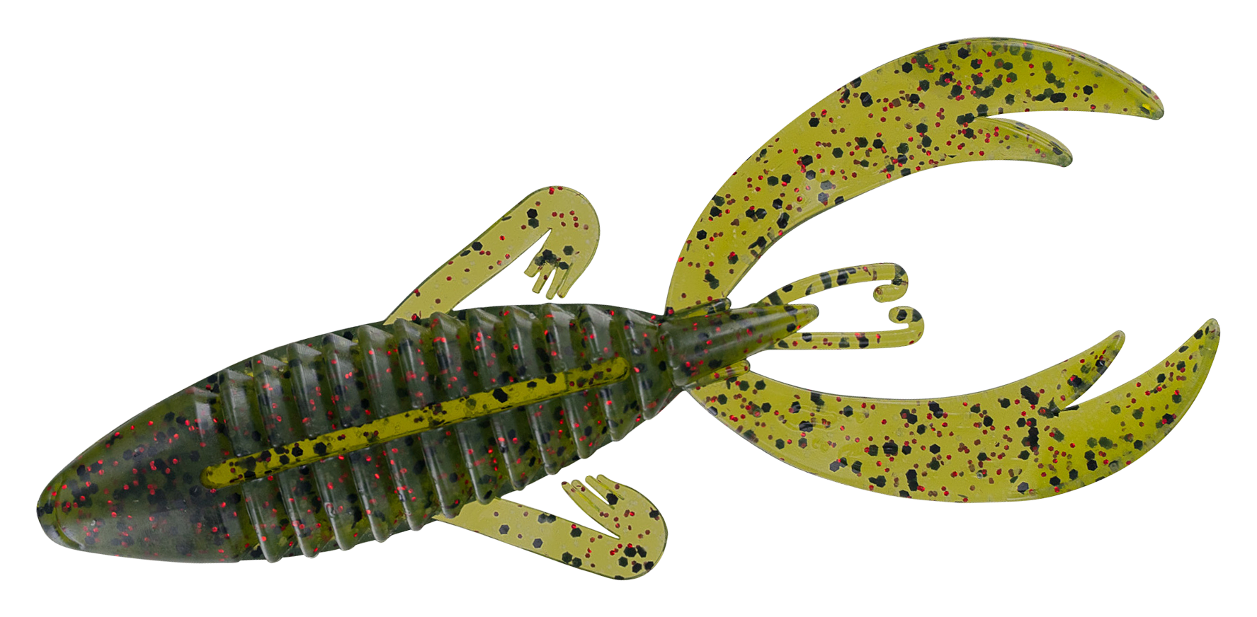 Image of Big Bite Baits Fighting Frog - 4″ - Watermelon/Red Flake