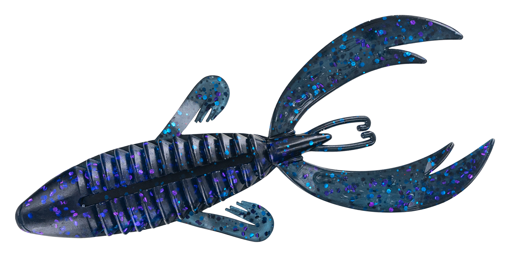 Image of Big Bite Baits Fighting Frog - 4″ - Black Blue Flake/Saphire