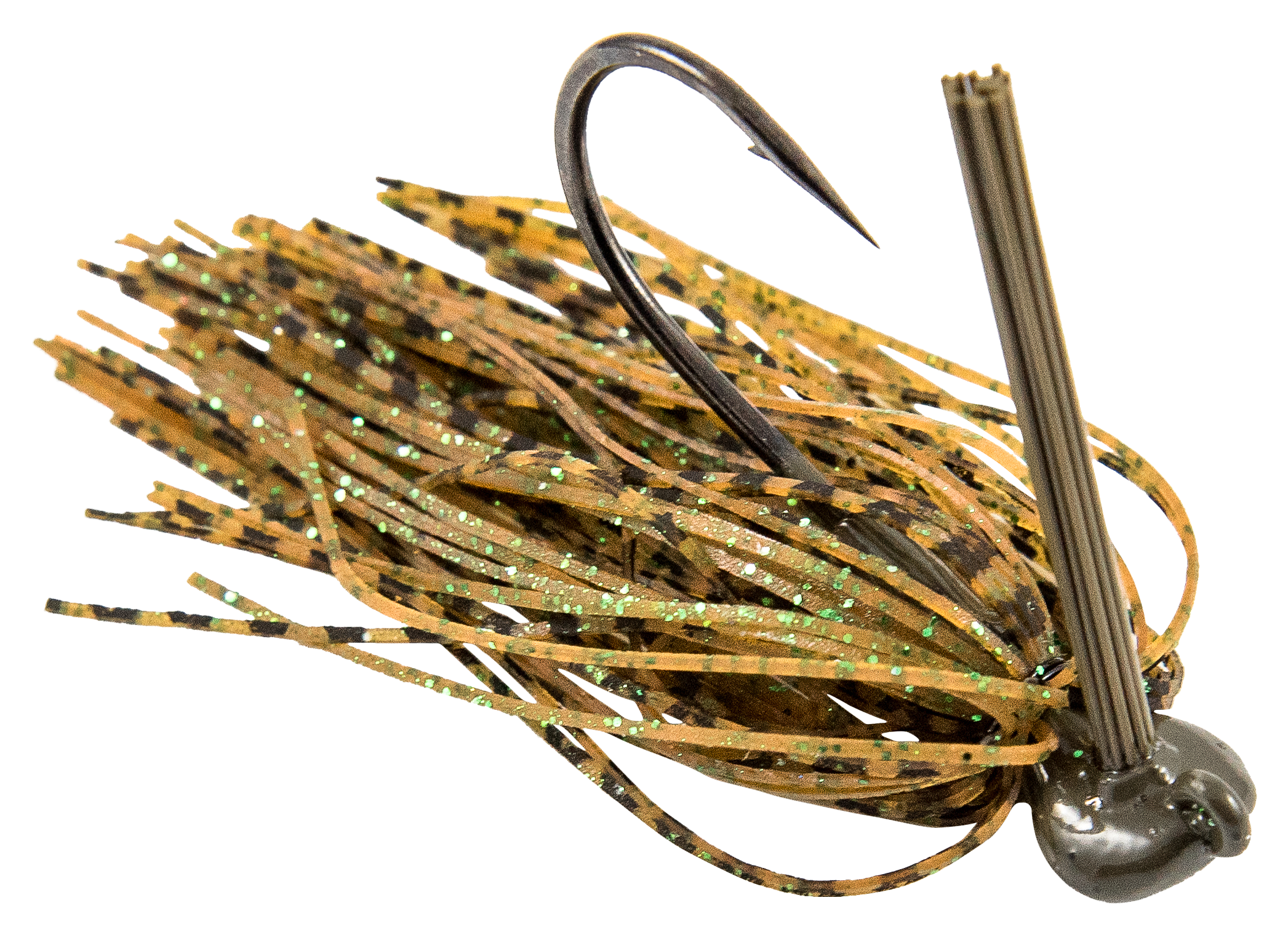 Queen Tackle Tungsten Flipping Jig - Green Pumpkin Green - 3/8 oz.