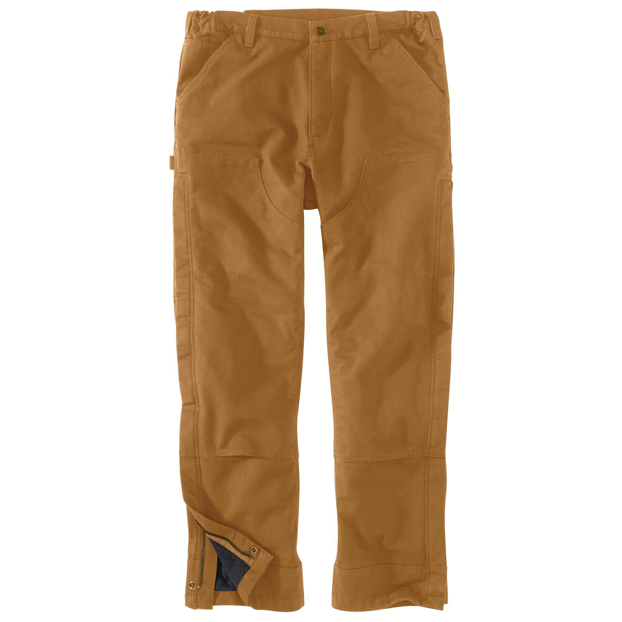 Image of Carhartt Loose Fit Washed Duck Insulated Work Pants for Men - Carhartt Brown - XL - Regular