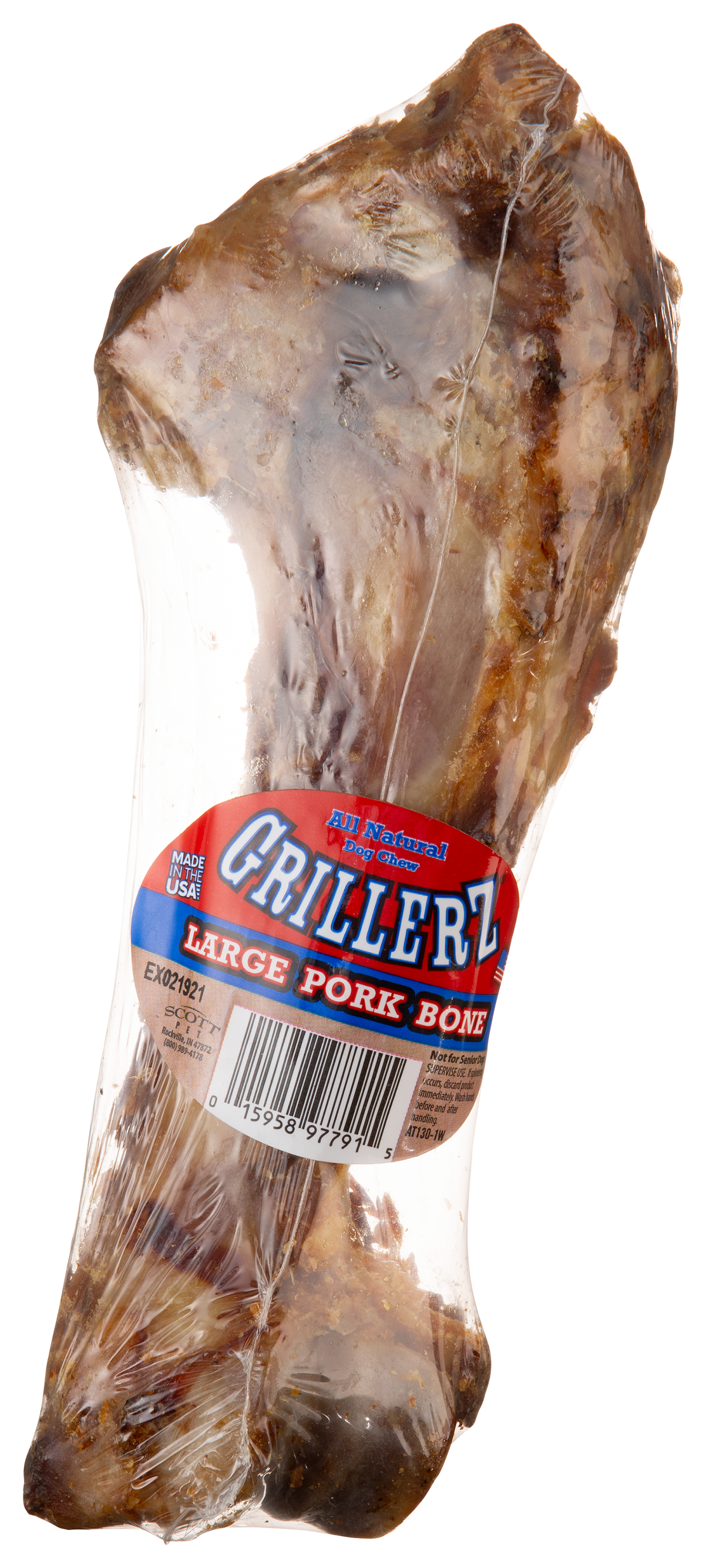 Scott Pet Products Grillerz Large Pork Bone Dog Treat - Scott Pet Grillerz