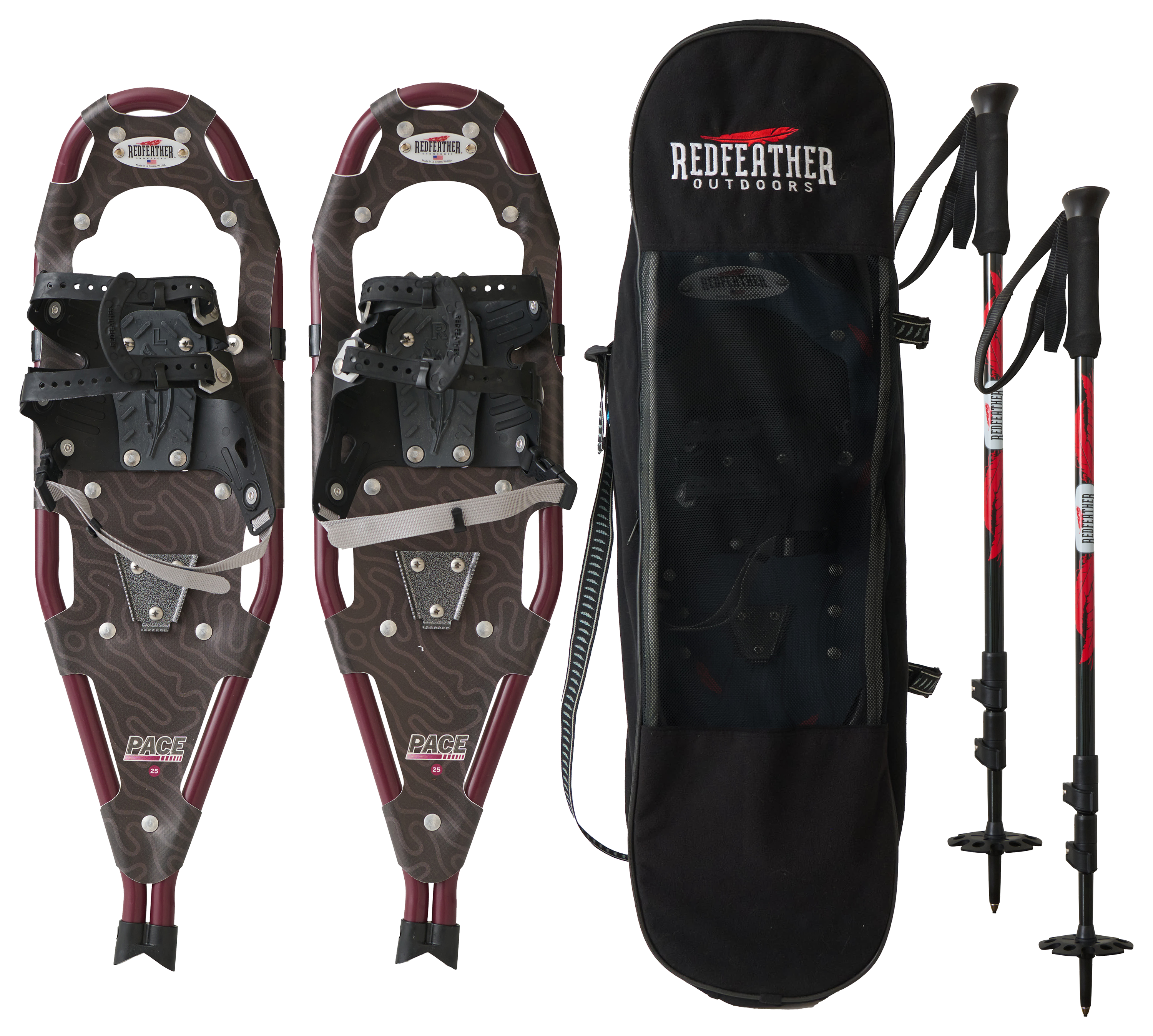 Redfeather Outdoors Pace Snowshoes Kit for Ladies - 25