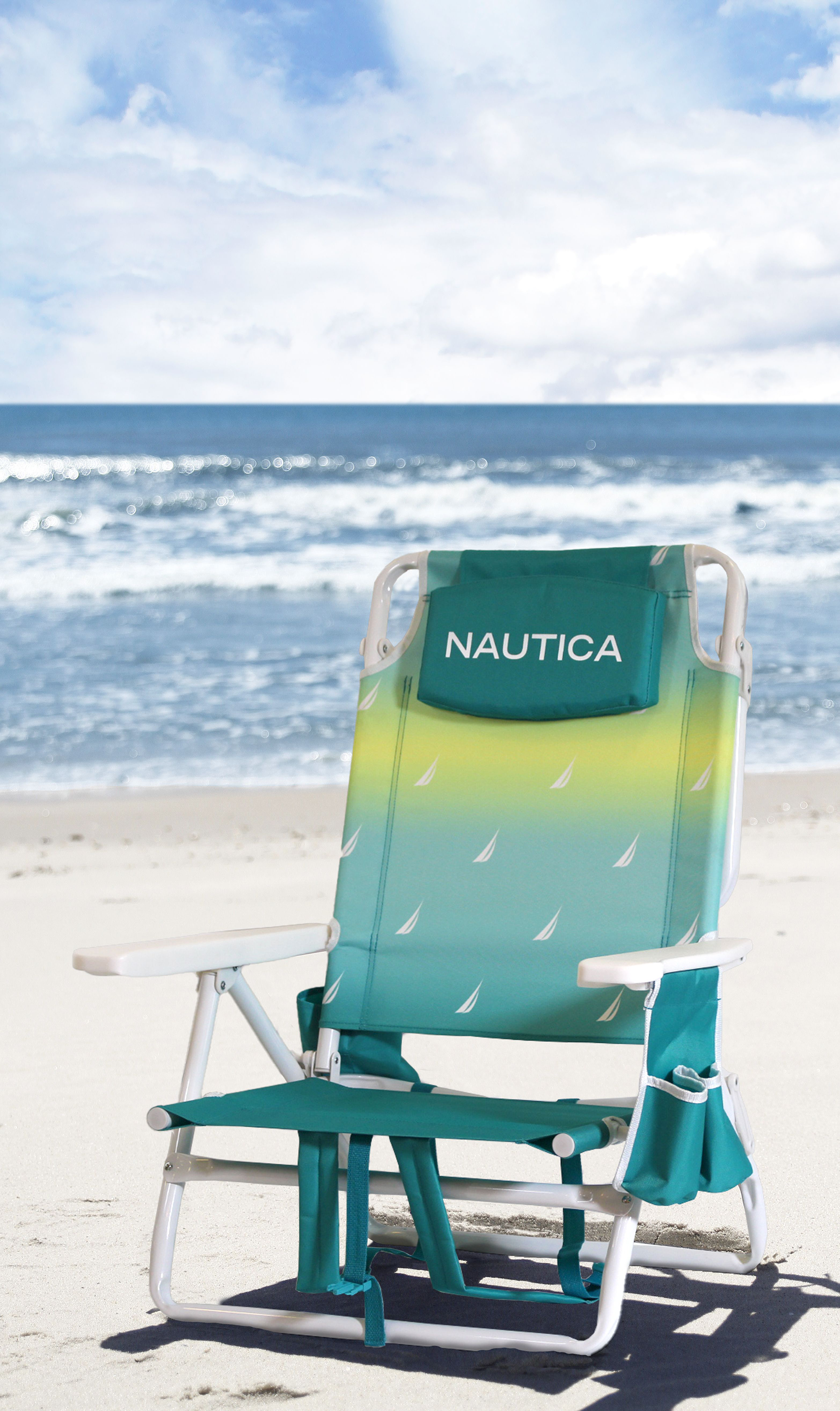 Nautica Reclining Beach Chair - Green More JCLA