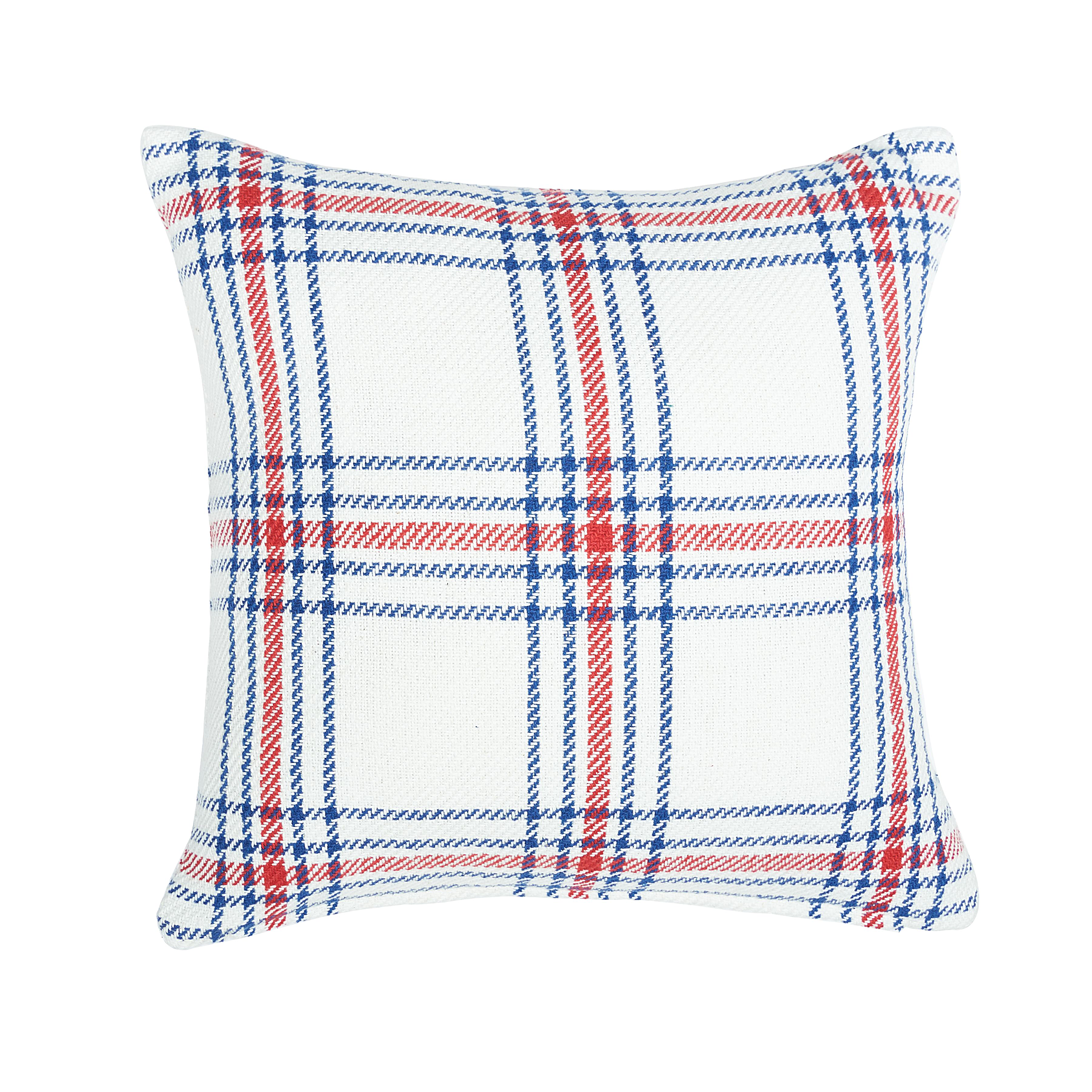 Image of C&ampF Home River Rock Red and Blue Plaid Throw Pillow